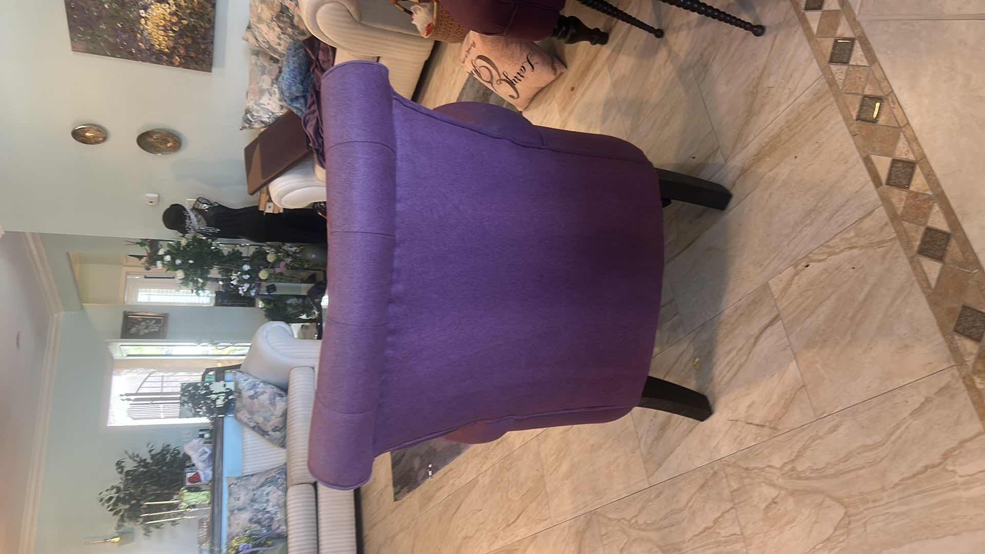 Photo 1 of PURPLE ARMCHAIR 33 1/2 x 26 x H36