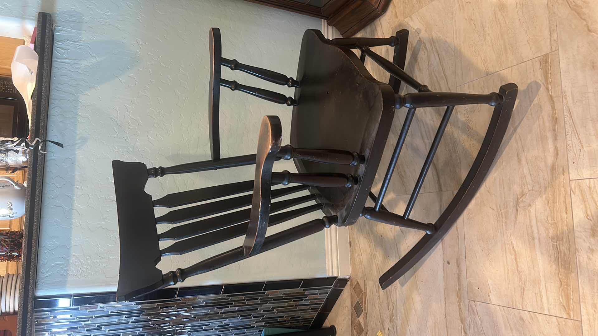 Photo 1 of ANTIQUE PETITE ROCKING CHAIR 24” x H34 1/2”