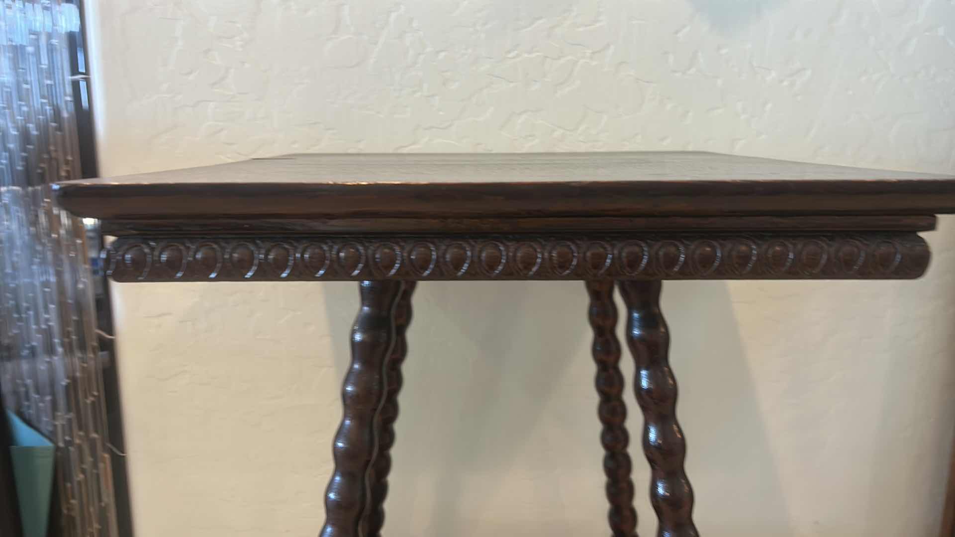 Photo 1 of ANTIQUE TABLE 18“ x H29“