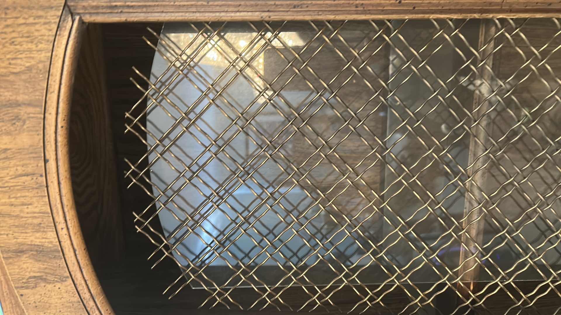 Photo 1 of WOODEN LIGHTED CHINA CABINET 50" X 79" DAMAGE SHOWN