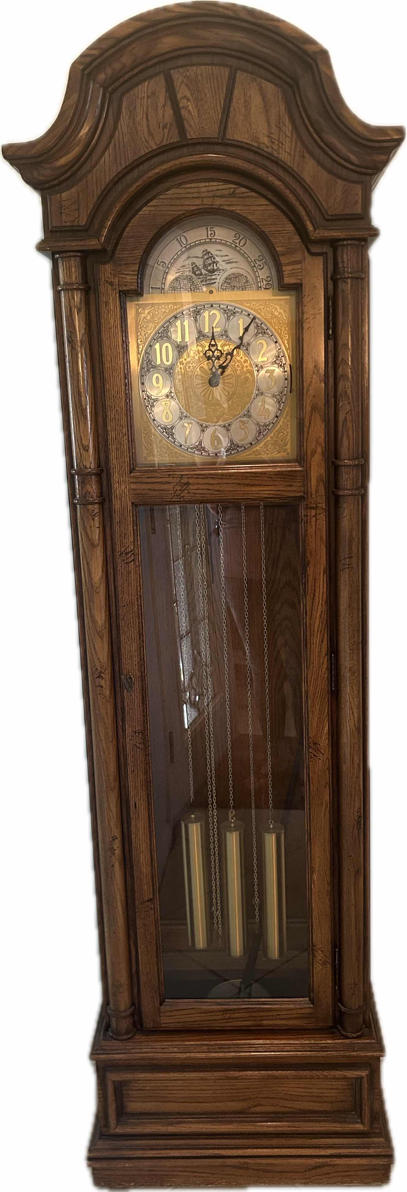 Photo 1 of RIDGEWAY GRANDFATHER CLOCK H 79"