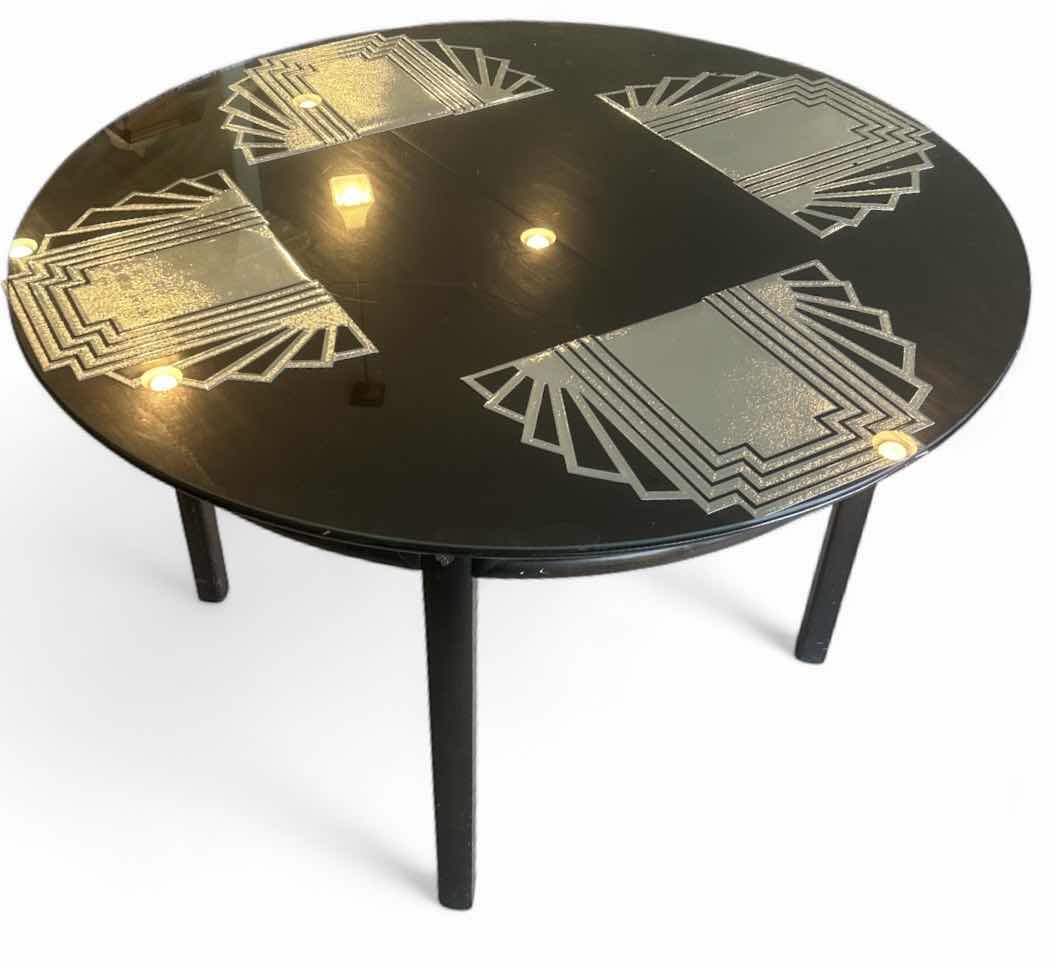 Photo 1 of TEAK DINING ROOM TABLE CUSTOM MADE 46“ x H 29“PLUS 3 12” LEAFS