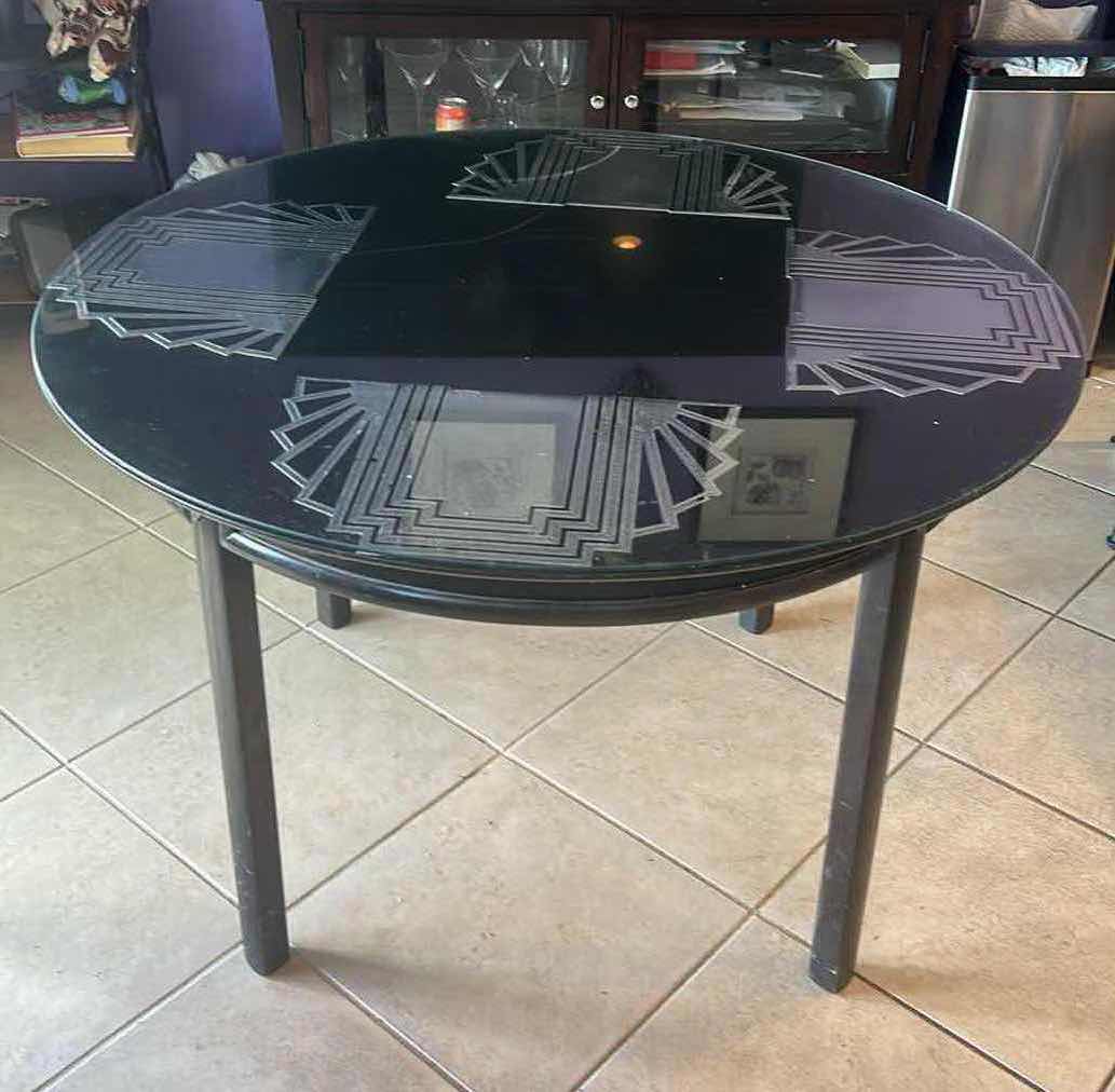 Photo 1 of TEAK DINING ROOM TABLE CUSTOM MADE 46“ x H 29“PLUS 3 12” LEAFS