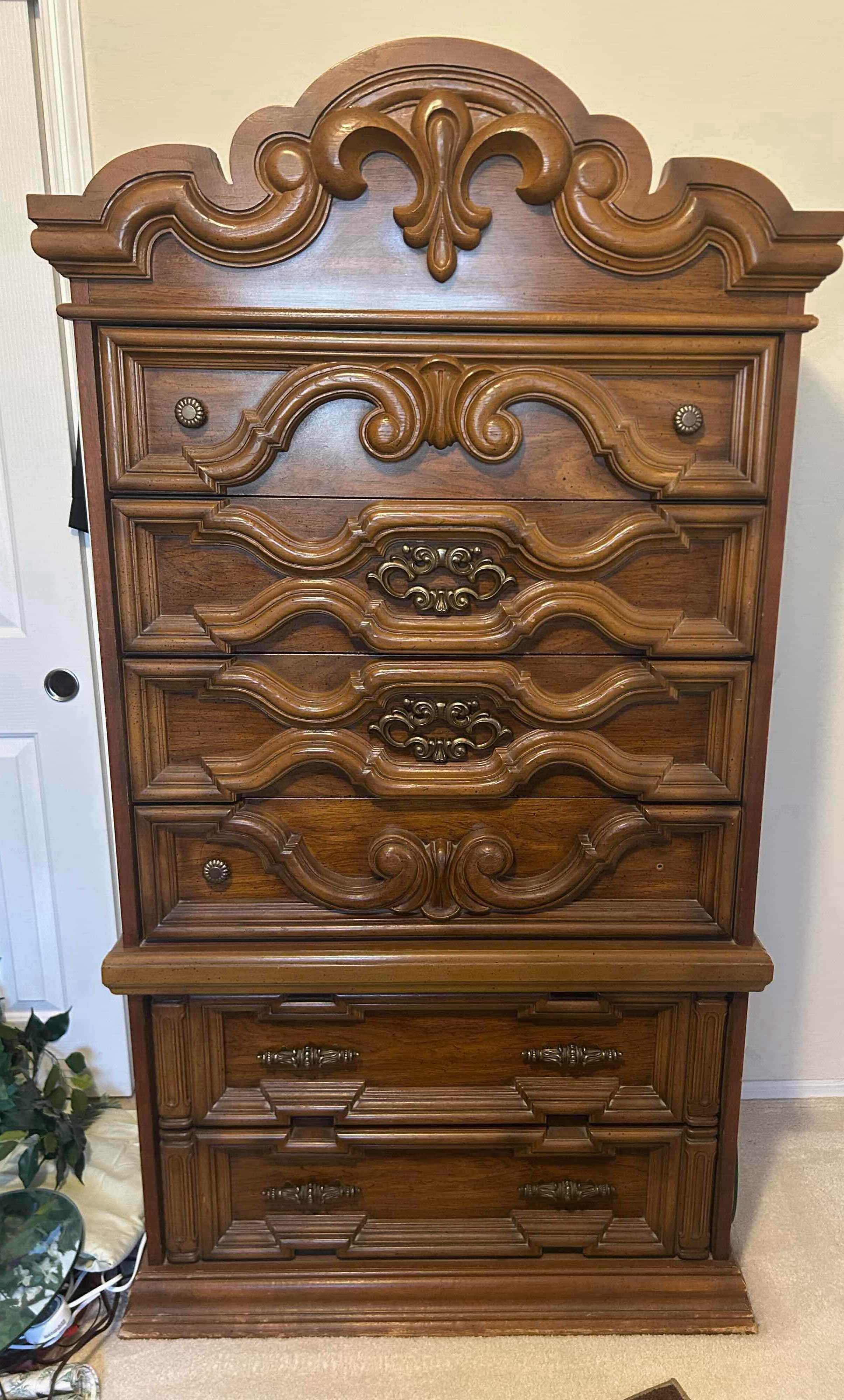 Photo 1 of WOODEN 6 DRAWER HIGH CHEST 35" X 69"