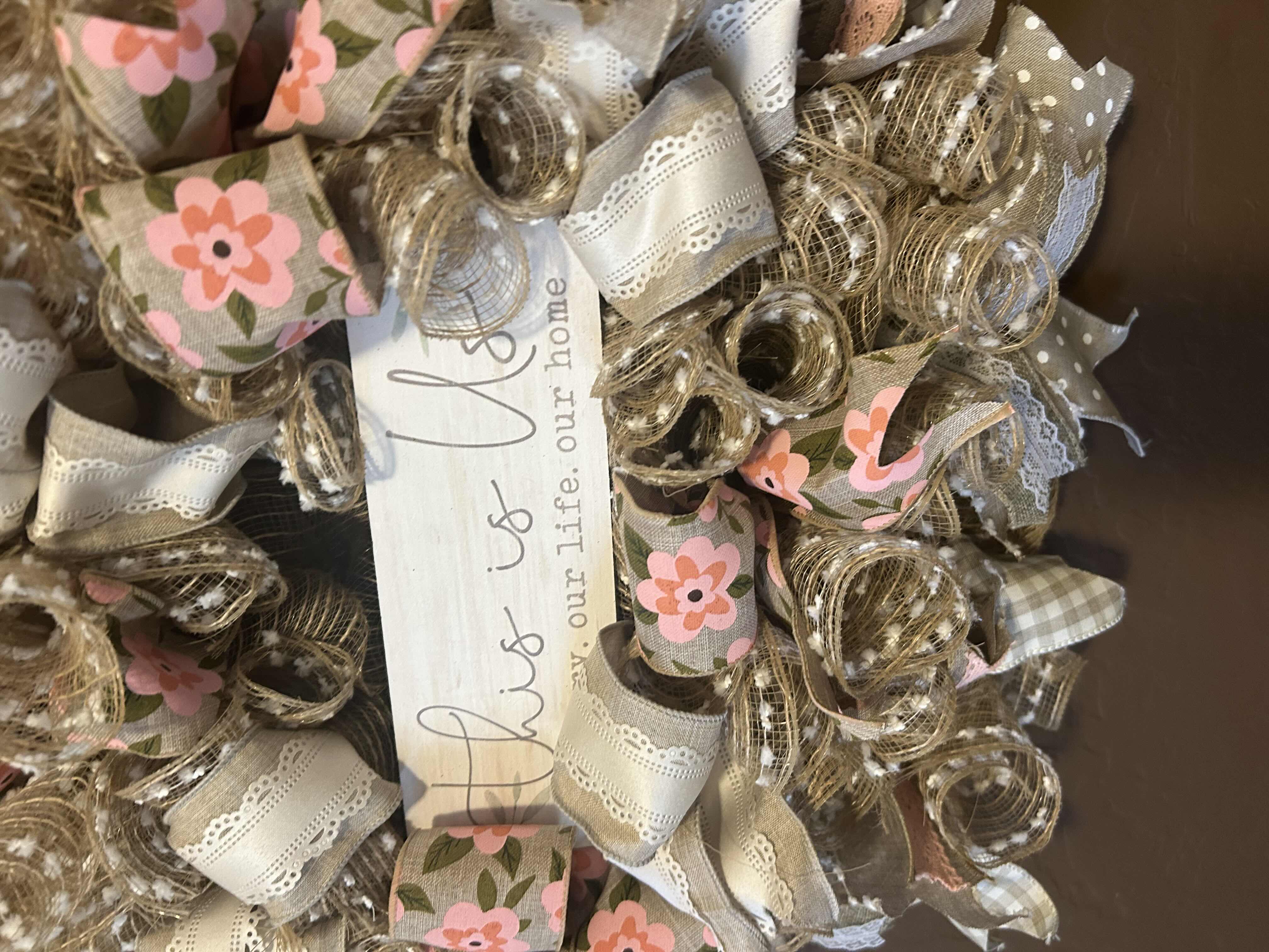 Photo 1 of DECO MESH DECORATIVE WREATH "THIS IS US" 21" ROUND