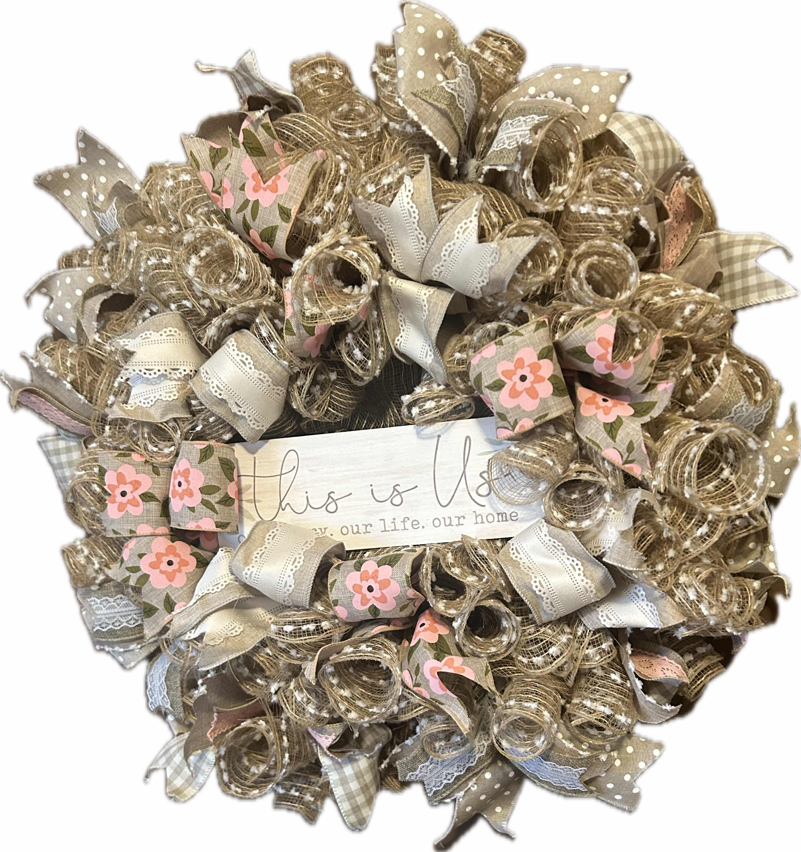 Photo 1 of DECO MESH DECORATIVE WREATH "THIS IS US" 21" ROUND