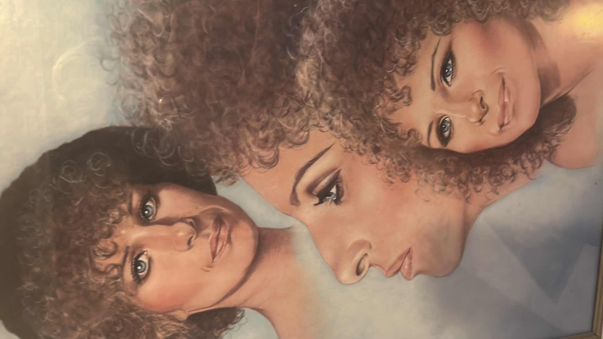 Photo 1 of FRAMED COLLAGE ART OF BARBRA STREISAND BY ARTIST SUE LEIGH 21"X 26"