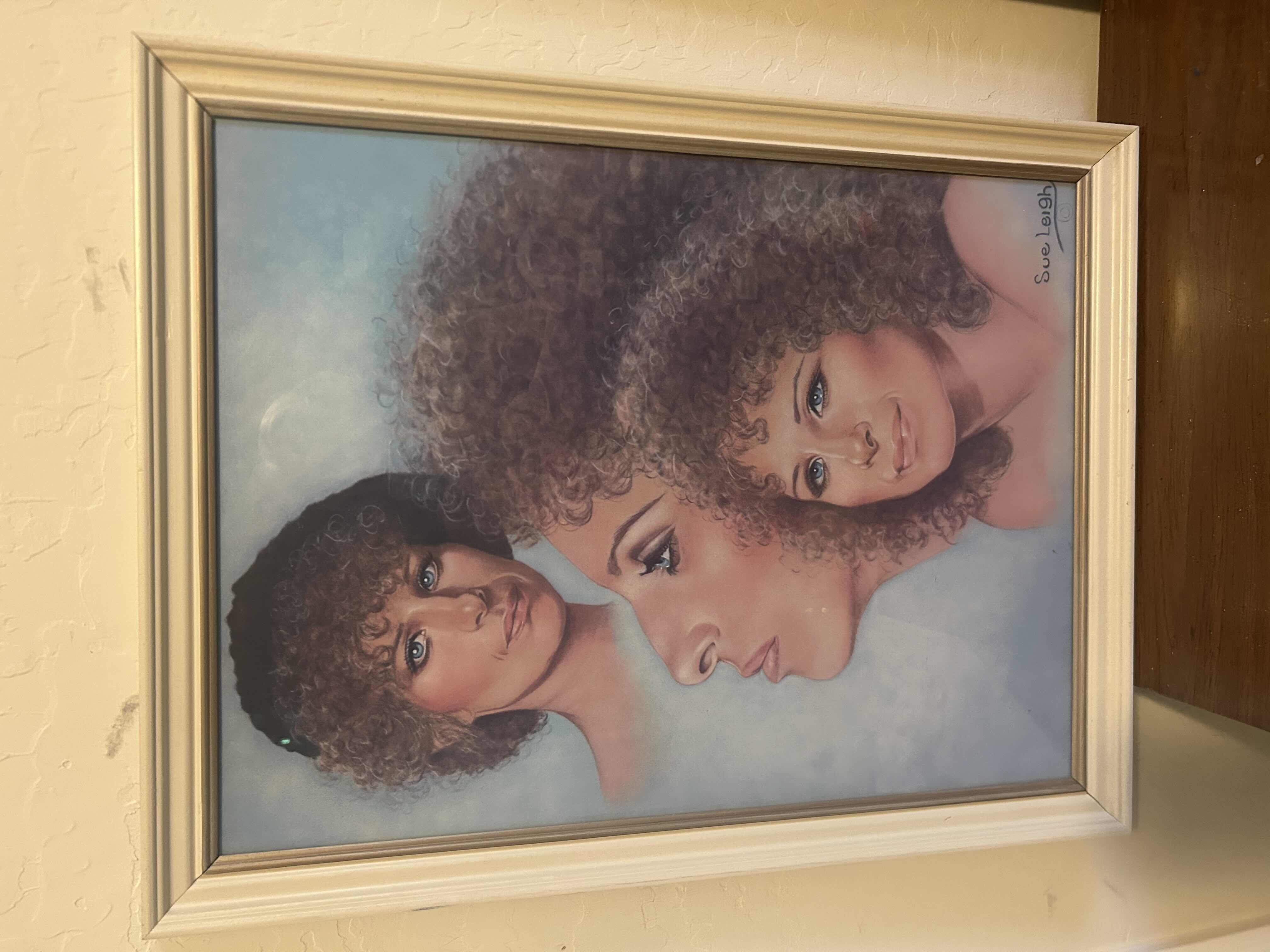 Photo 1 of FRAMED COLLAGE ART OF BARBRA STREISAND BY ARTIST SUE LEIGH 21"X 26"