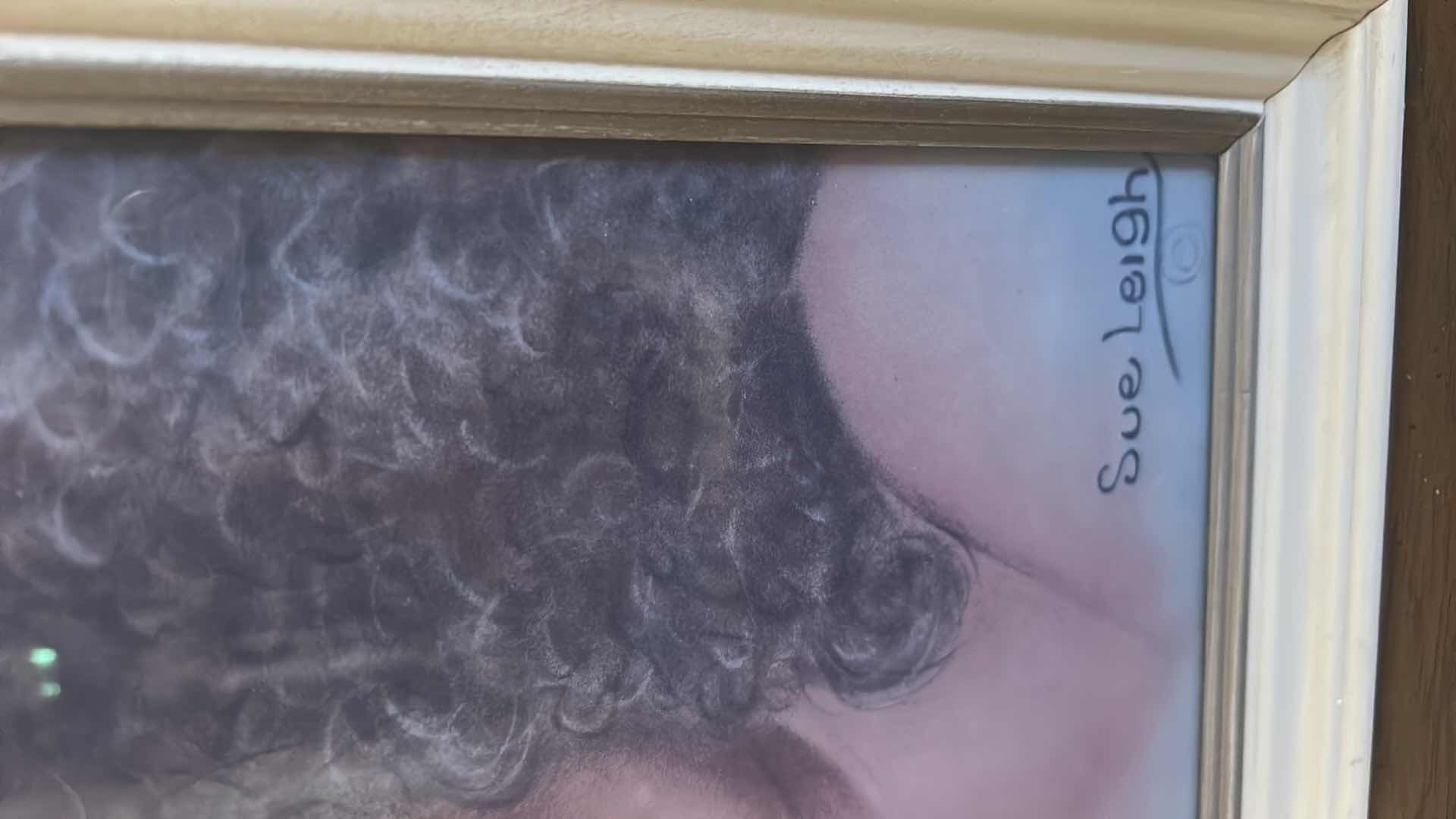 Photo 1 of FRAMED COLLAGE ART OF BARBRA STREISAND BY ARTIST SUE LEIGH 21"X 26"