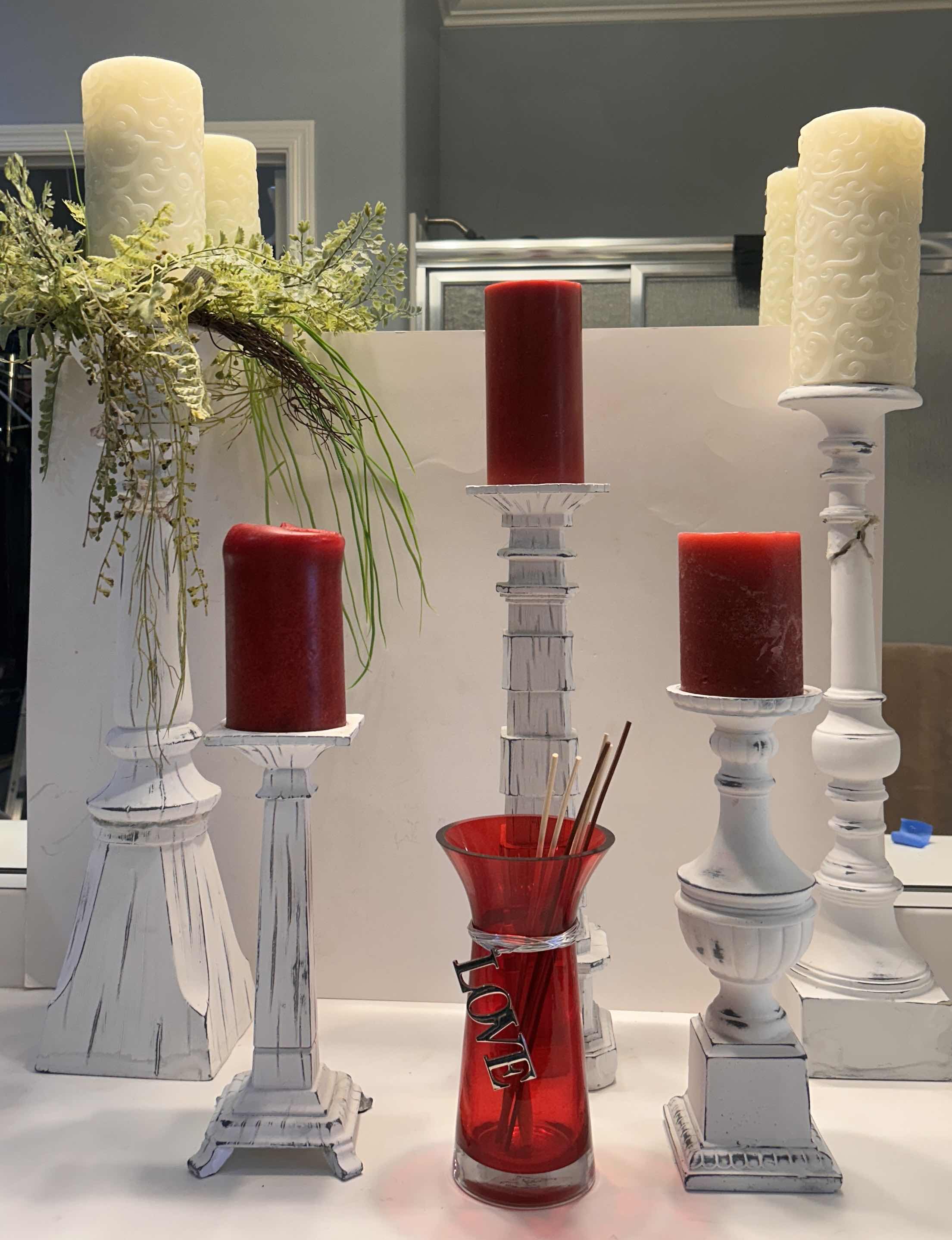 Photo 1 of CANDLE HOLDERS, CANDLES AND MORE, TALLEST H29.5”