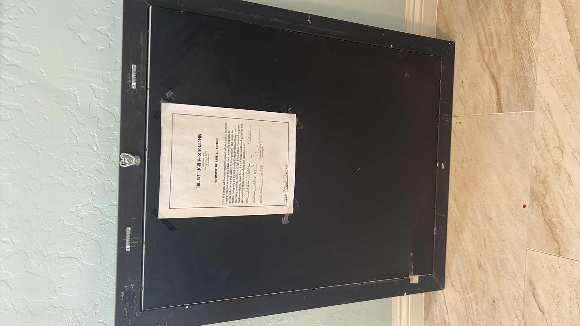 Photo 1 of BLACK FRAMED " OVERTON SPRING " SERENE DESERT LANDSCAPE 25" X 31"