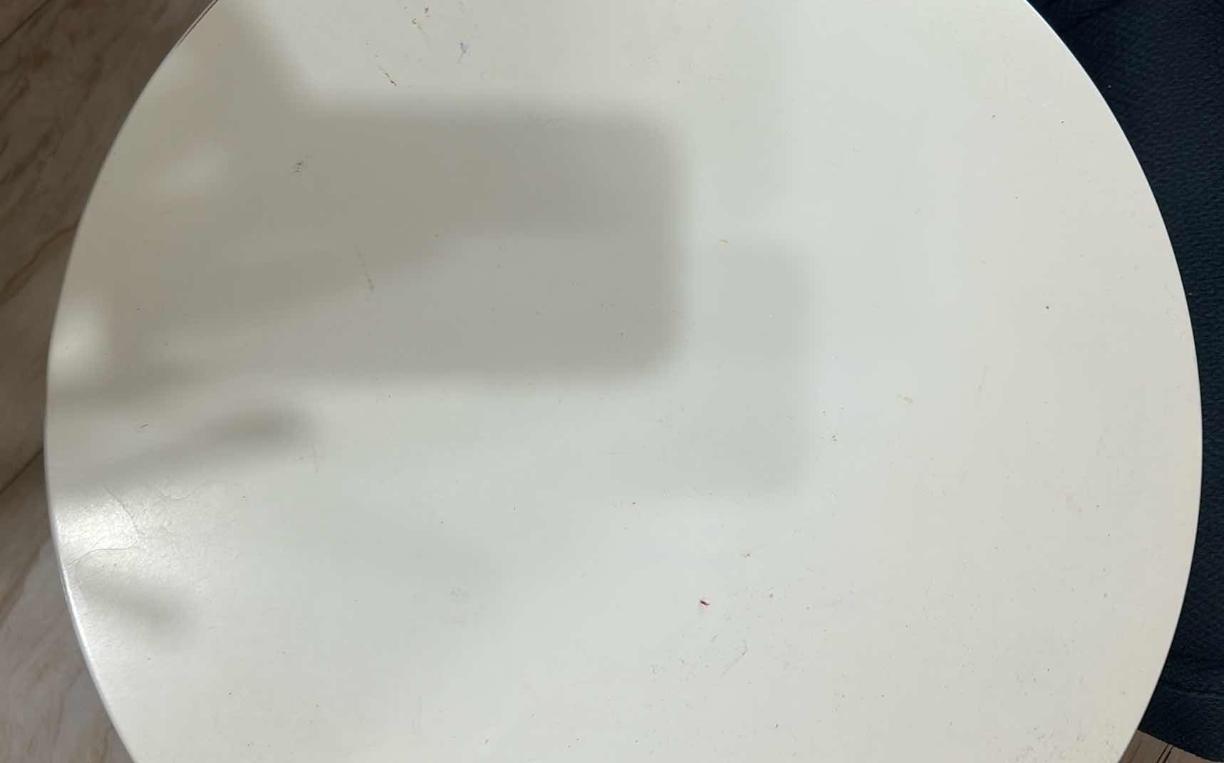 Photo 1 of WHITE ROUND ACCENT TABLE W DRAWER H  28"