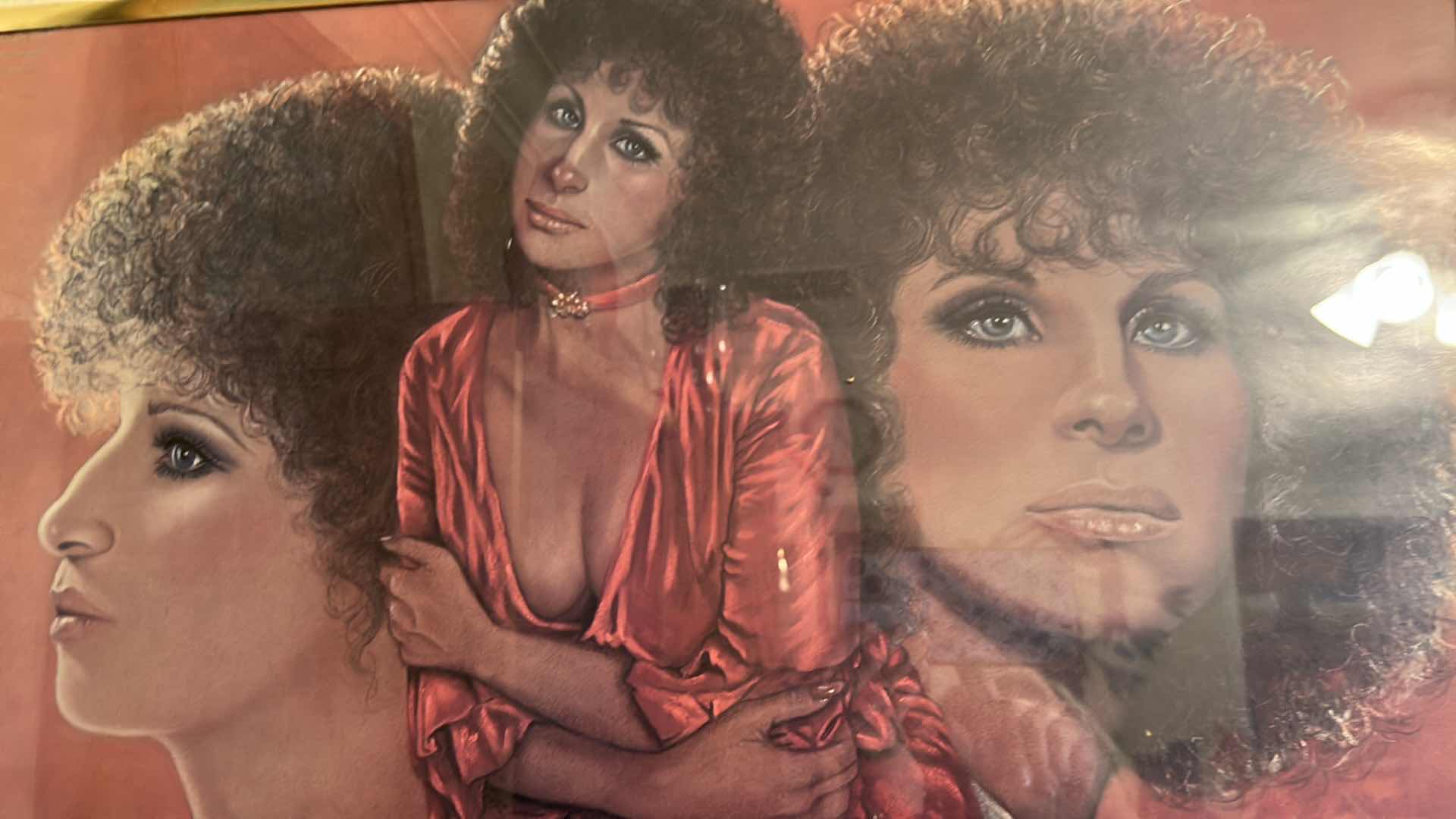 Photo 1 of GOLD FRAMED BARBRA STREISAND  ARTWORK 24" X 19"