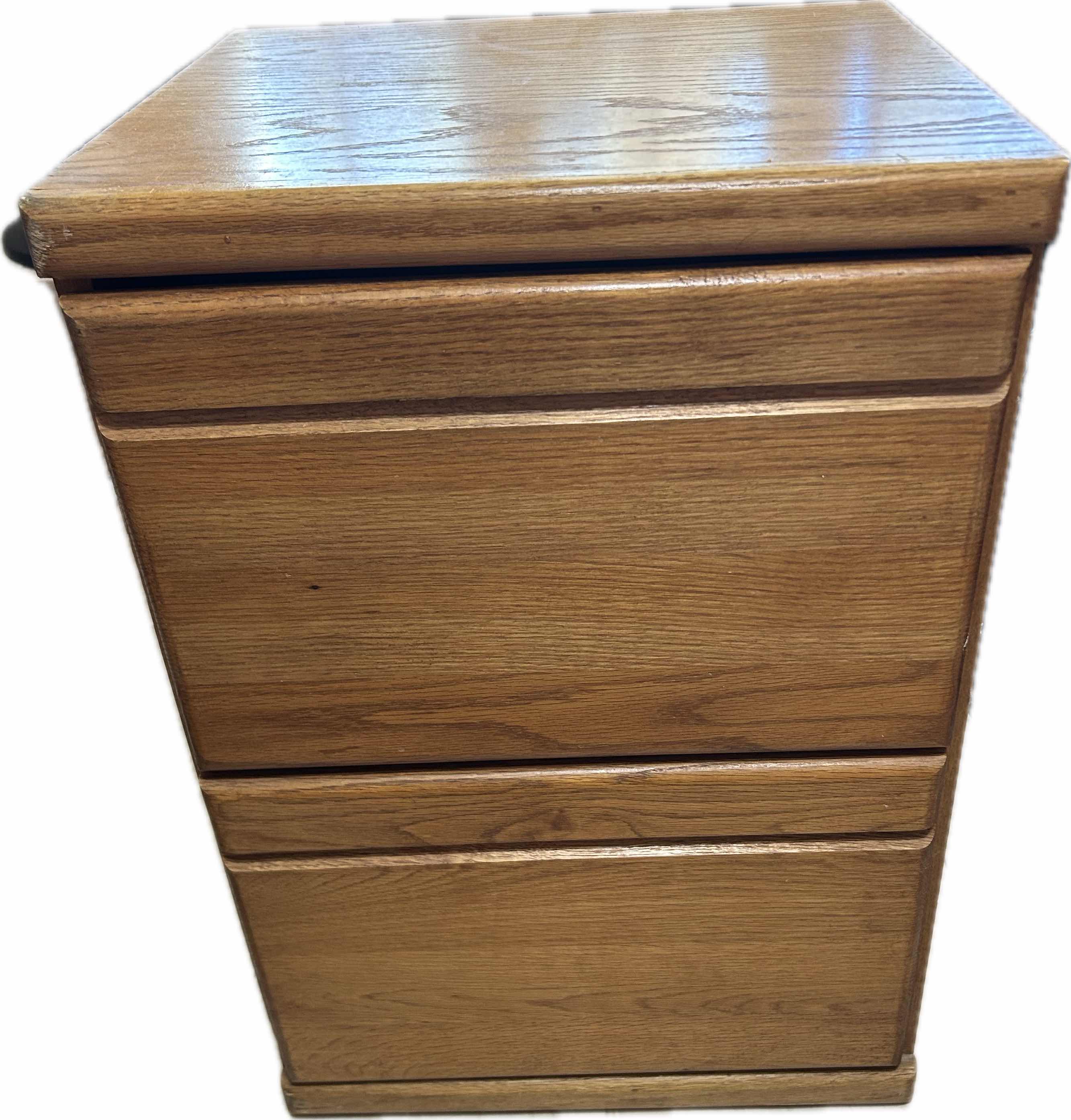 Photo 1 of OAK FILE CABINET 18" X 16" H 28"