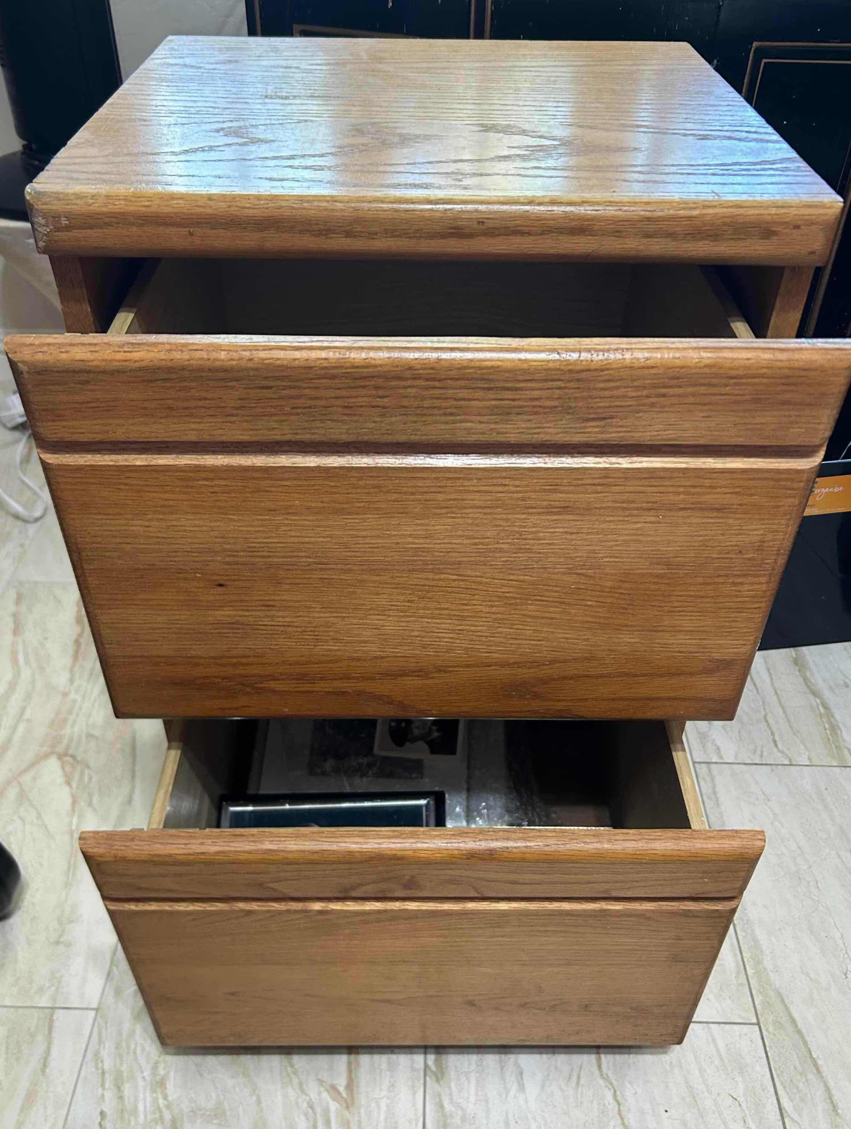 Photo 1 of OAK FILE CABINET 18" X 16" H 28"