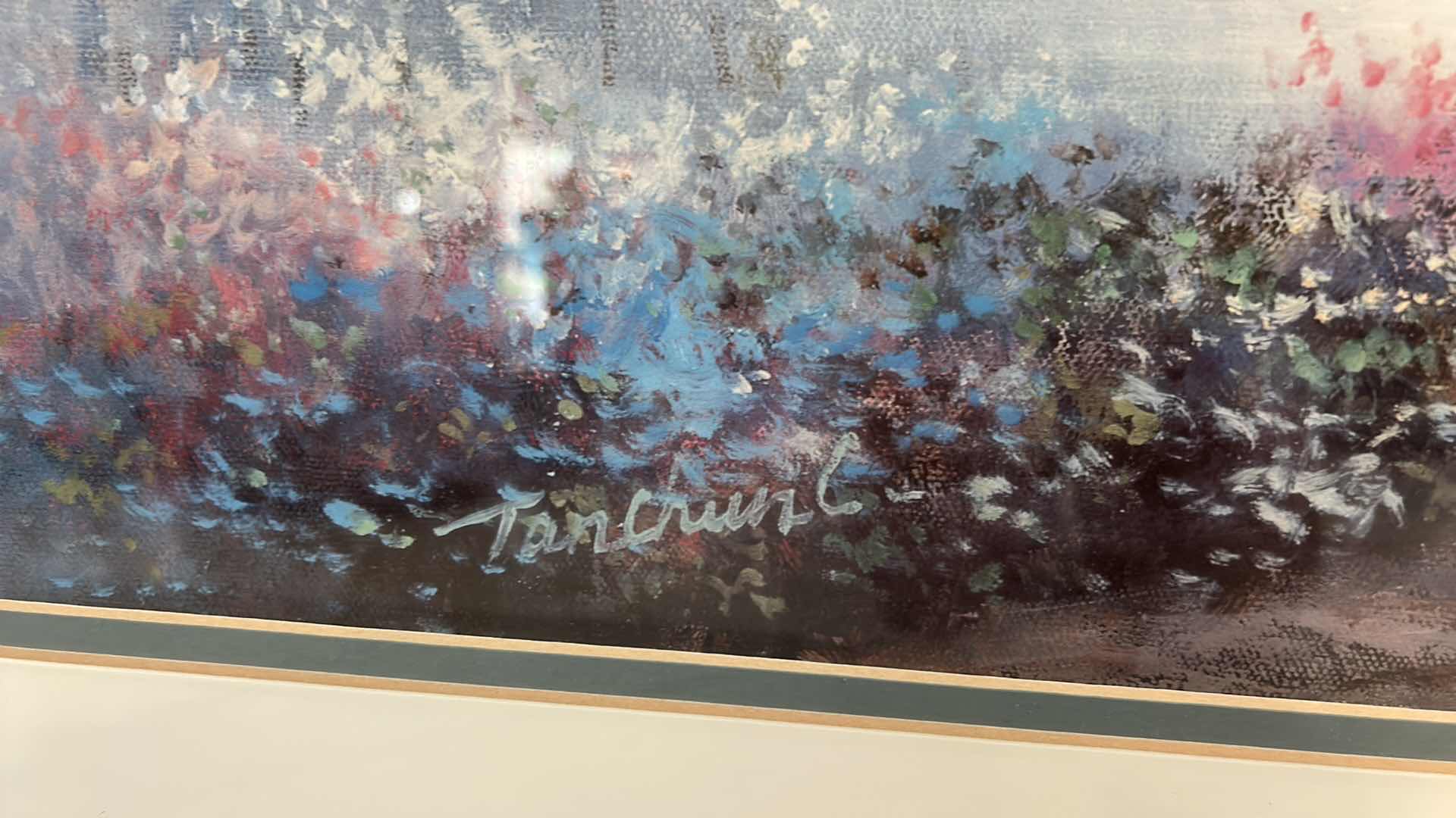 Photo 1 of WOOD FRAMED PASTEL LANDSCAPE SIGNED ARTWORK 37” x H31”