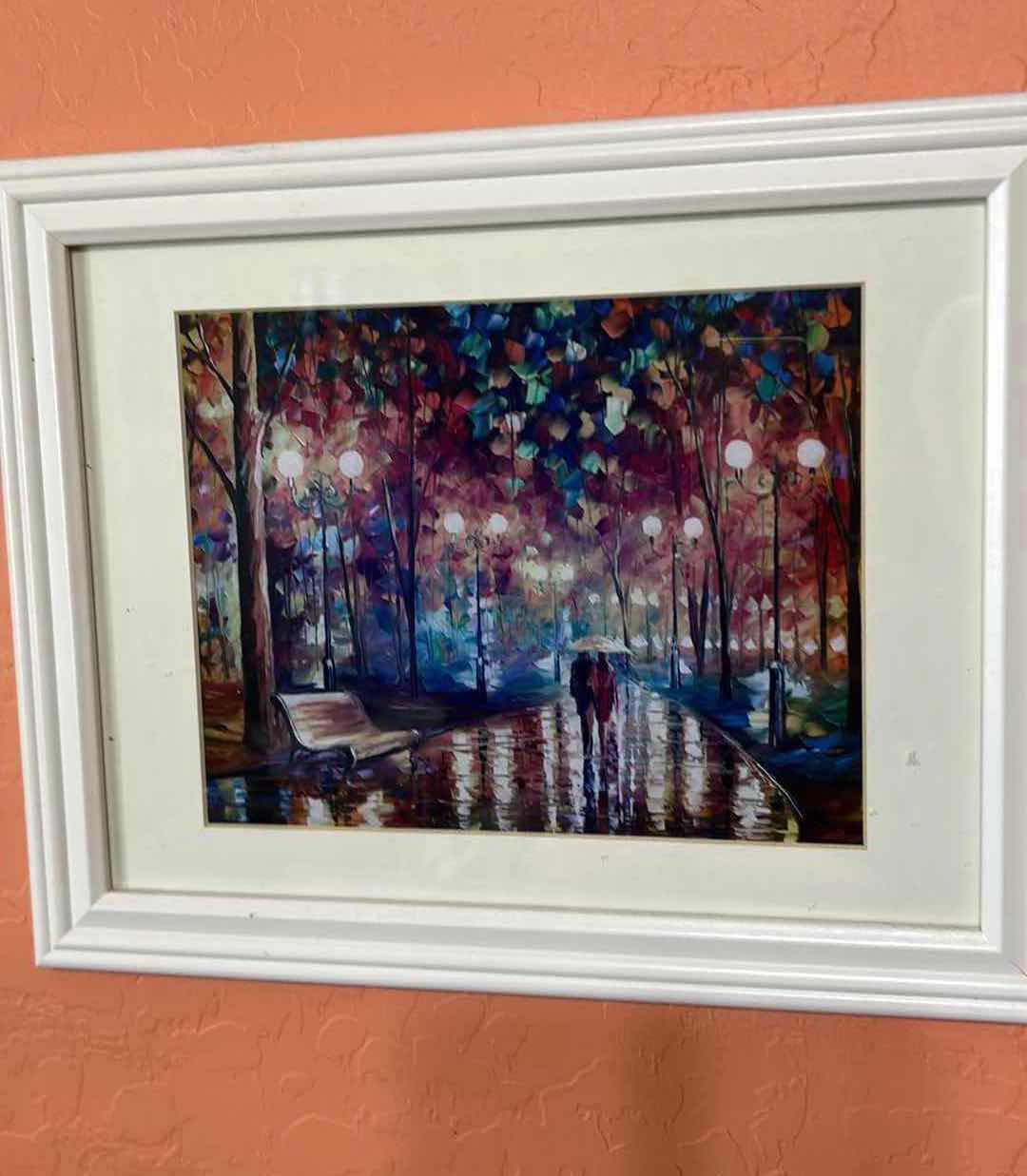 Photo 1 of 3- WHITE FRAMED ARTWORK