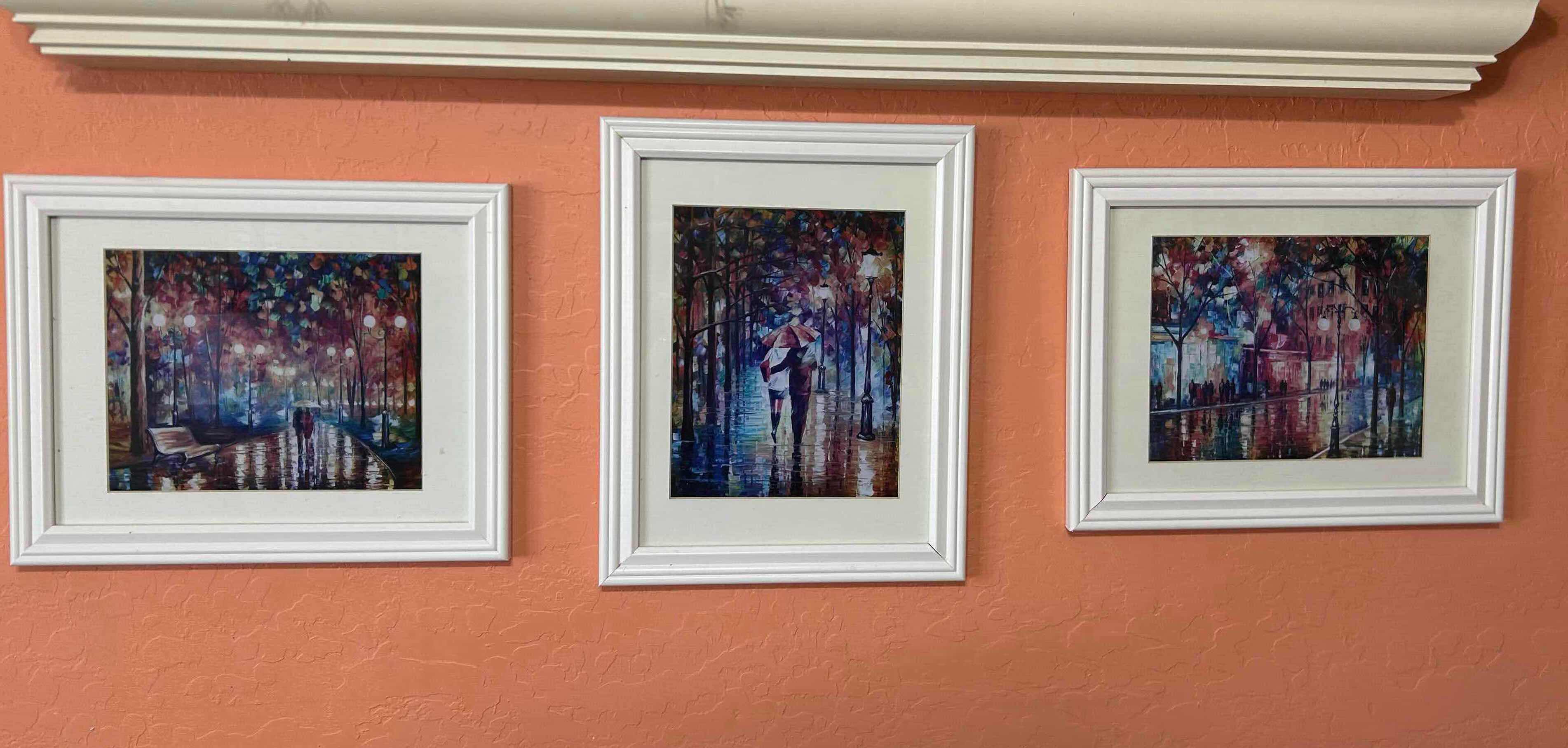 Photo 1 of 3- WHITE FRAMED ARTWORK