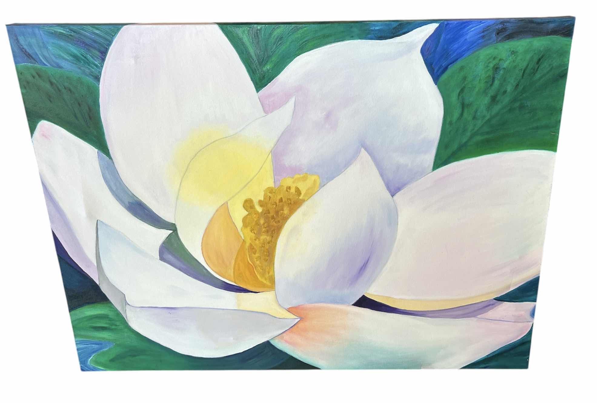 Photo 1 of STRETCHED CANVAS FLOWER ARTWORK 40” x H30”