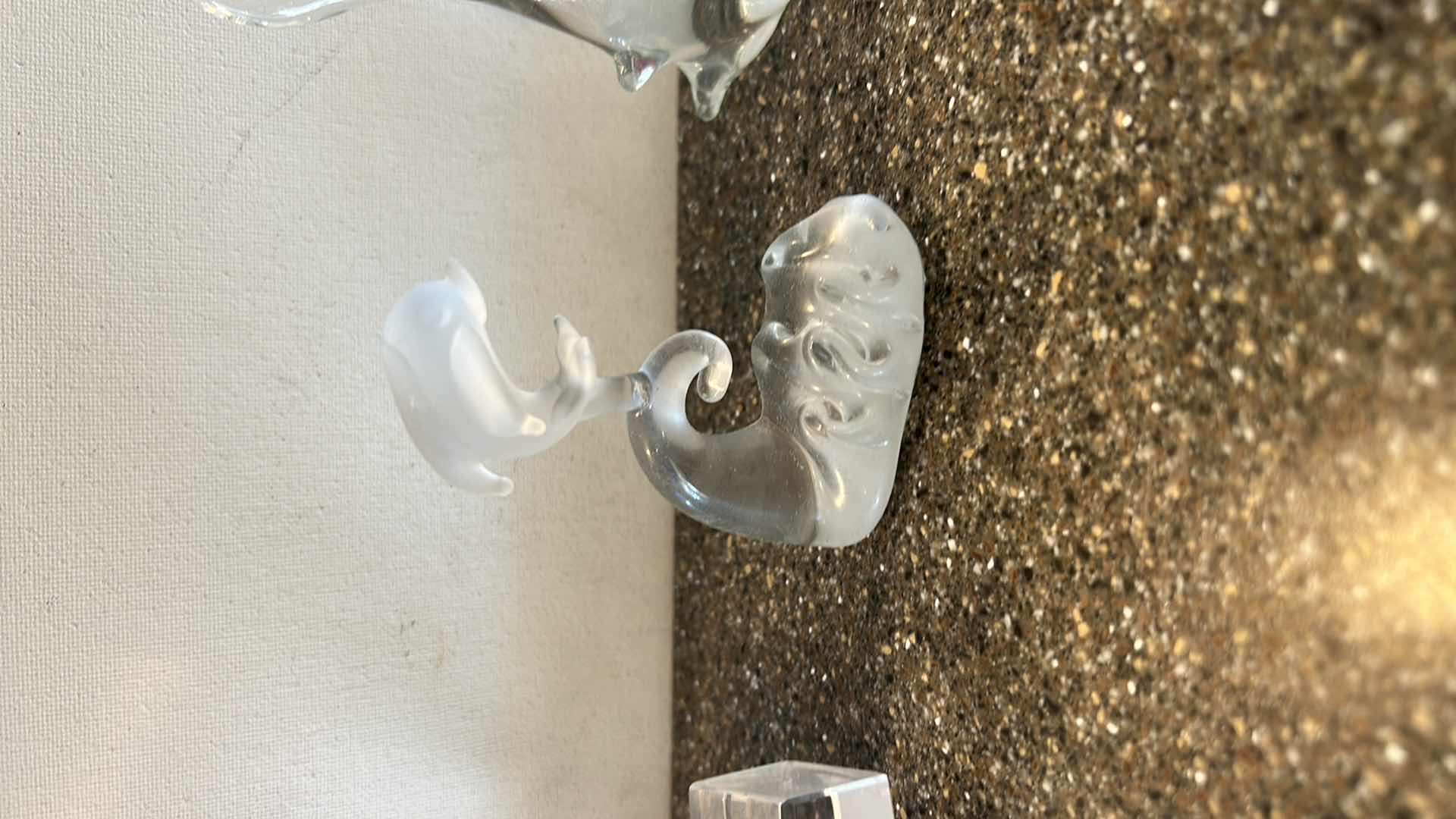 Photo 1 of 4 GLASS FIGURINES TALLEST H5.5”