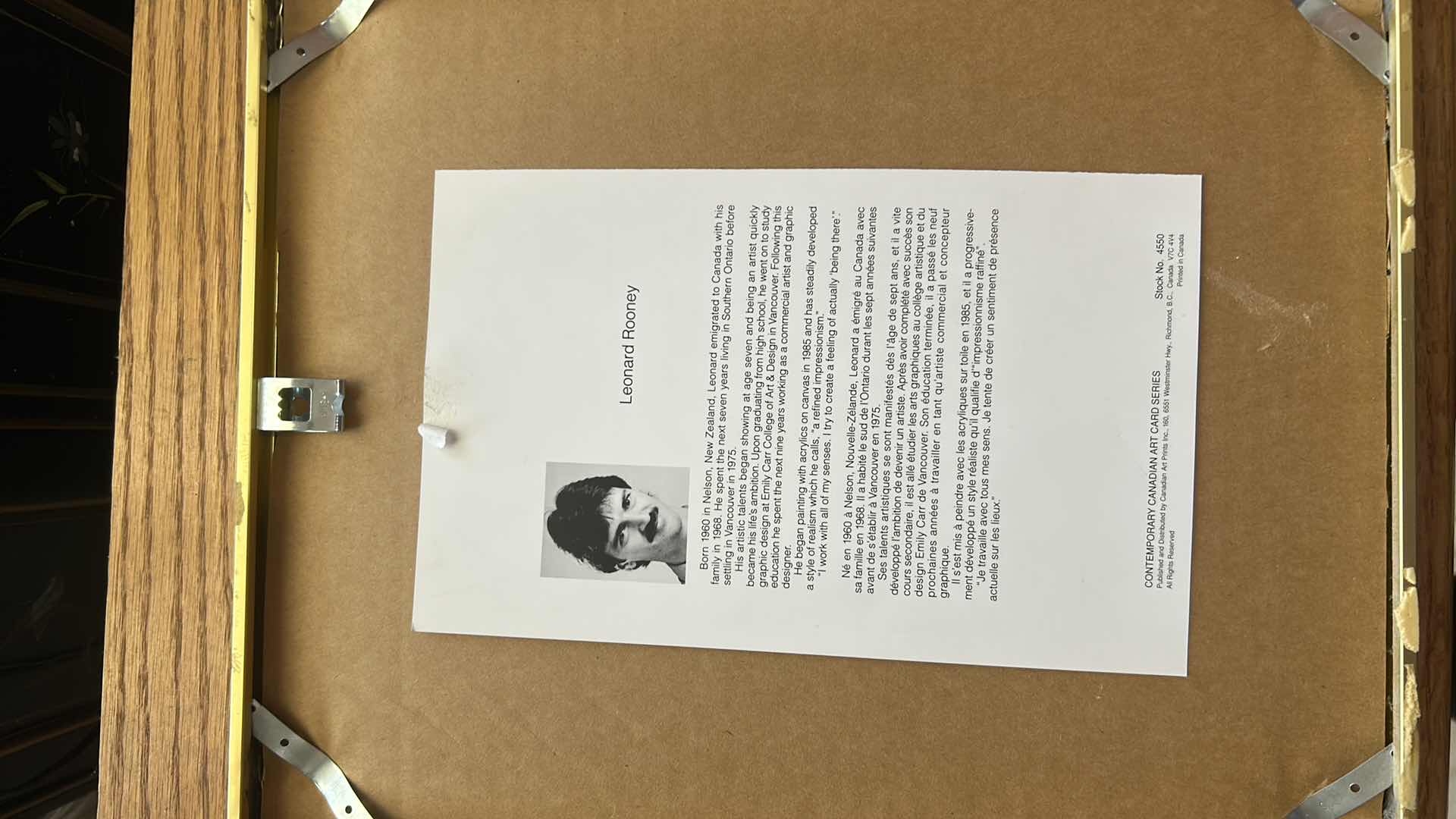 Photo 1 of GOLD FRAMED STETSON CLOCK BY LEONARD ROONEY 11" X 13"