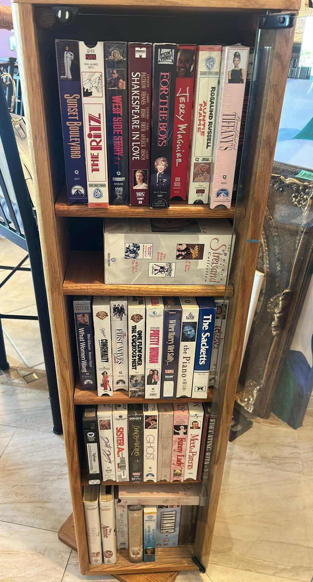 Photo 1 of CONTENTS OF BOX ASSORTED VHS SHELF SOLD SEPARATELY