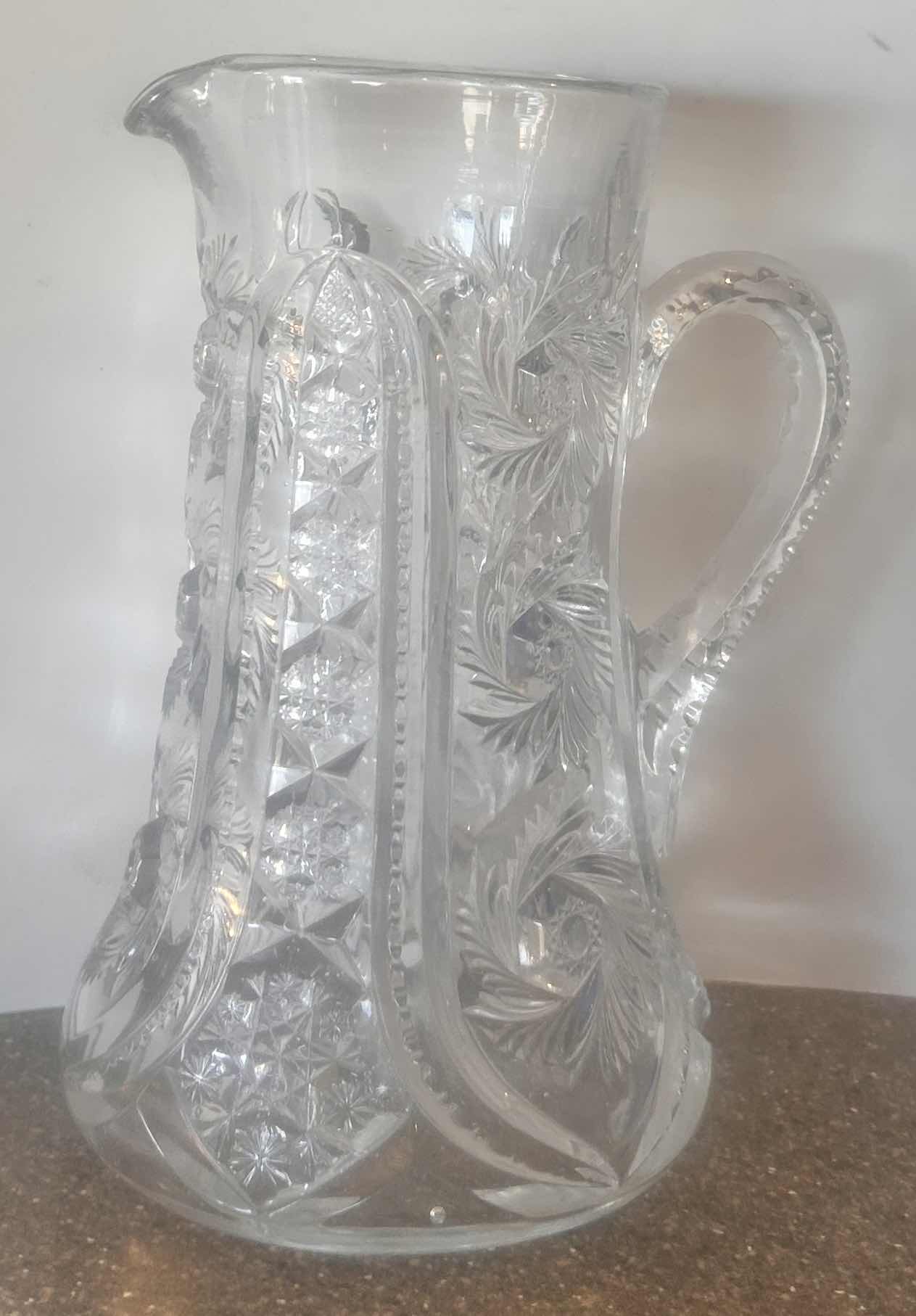Photo 1 of CUT CRYSTAL PITCHER H9.5”