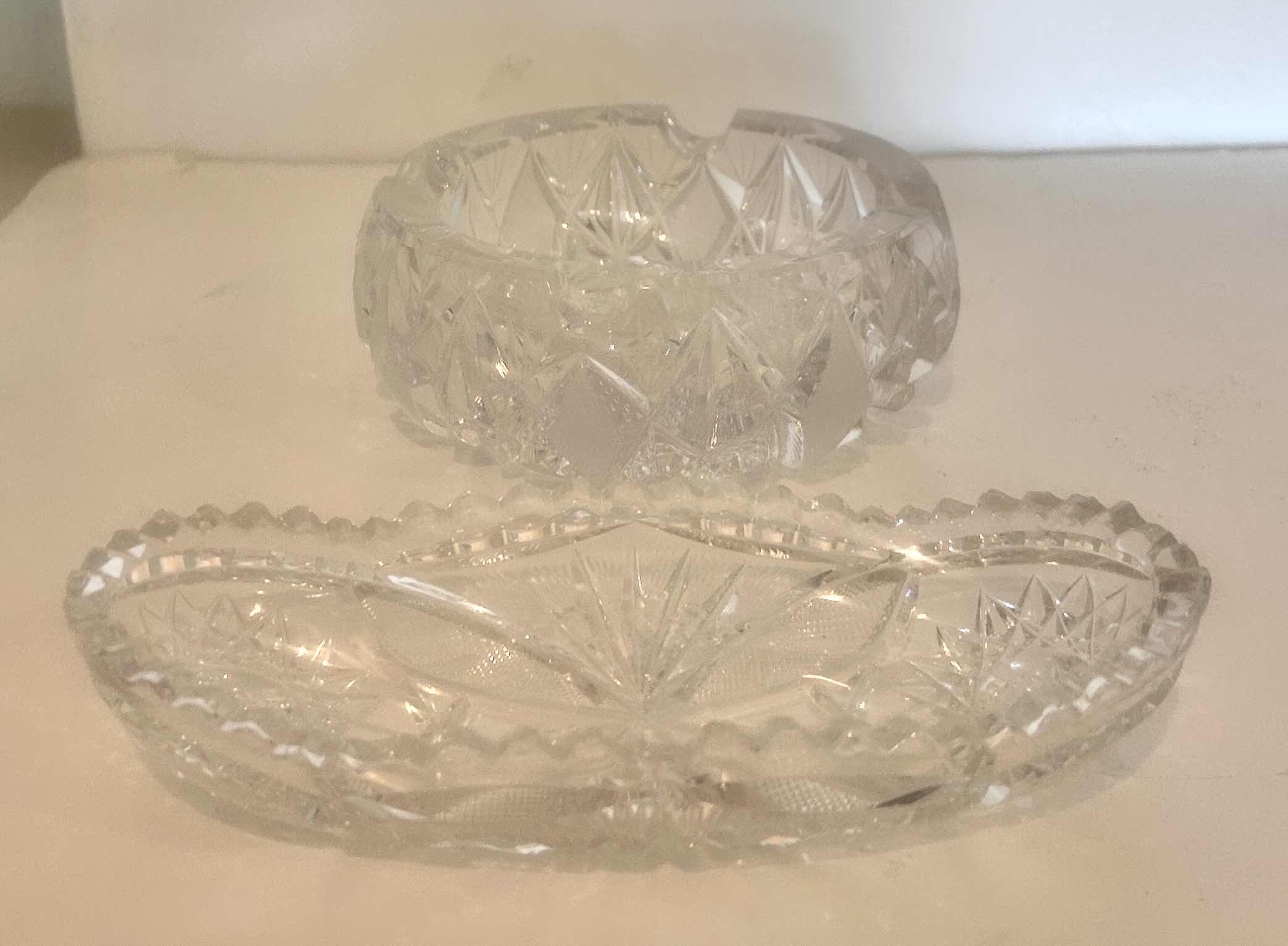 Photo 1 of 2 CUT CRYSTAL PIECES