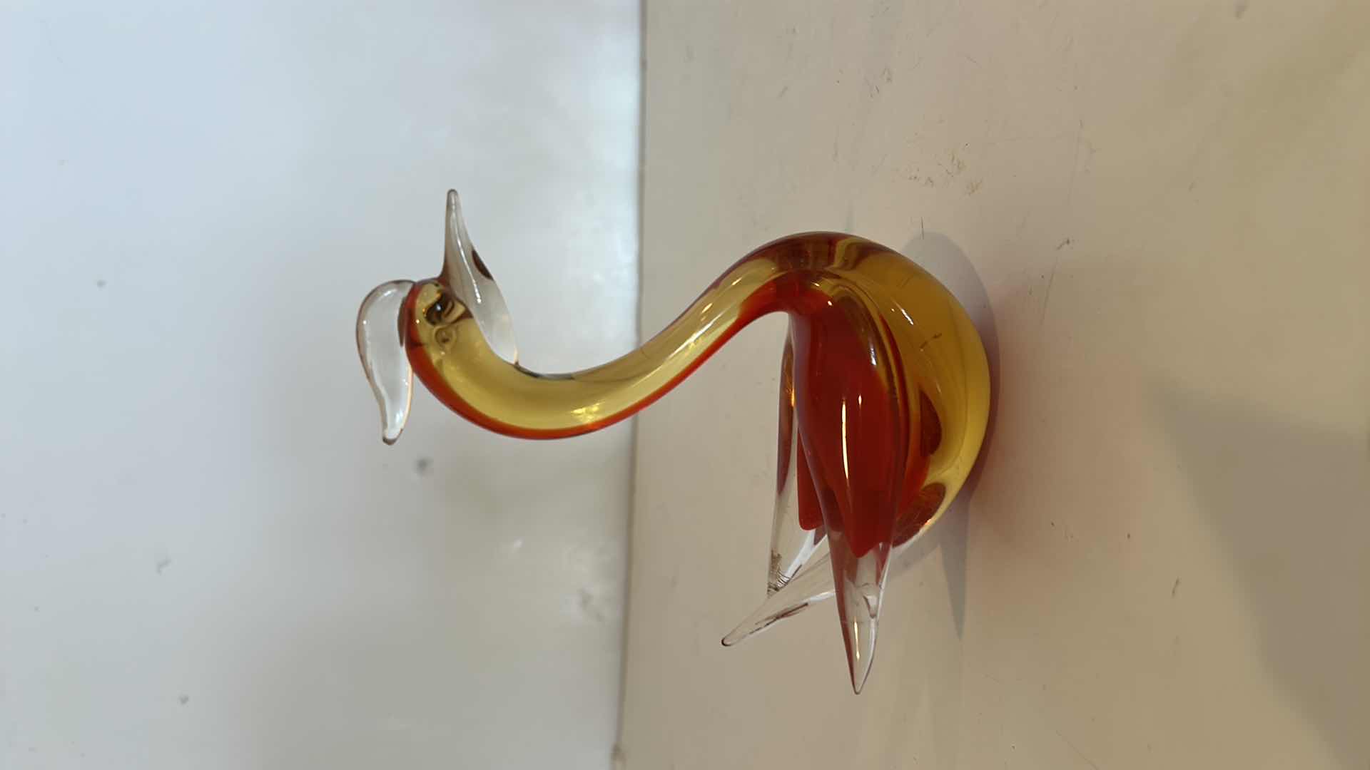 Photo 1 of PAIR OF MURANO GLASS BIRD SCULPTURES H6”