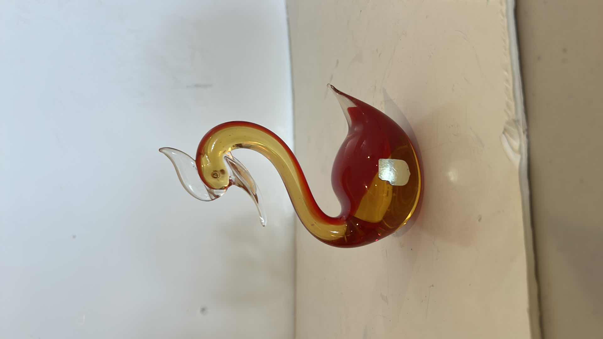 Photo 1 of PAIR OF MURANO GLASS BIRD SCULPTURES H6”