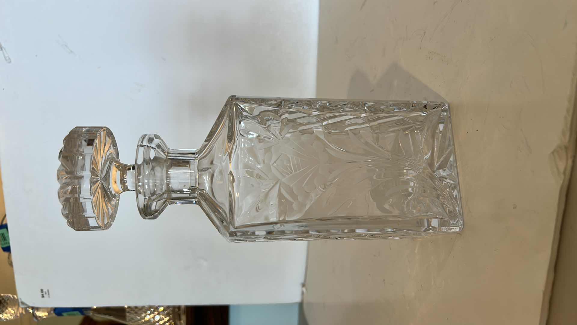 Photo 1 of CUT CRYSTAL DECANTER H10”