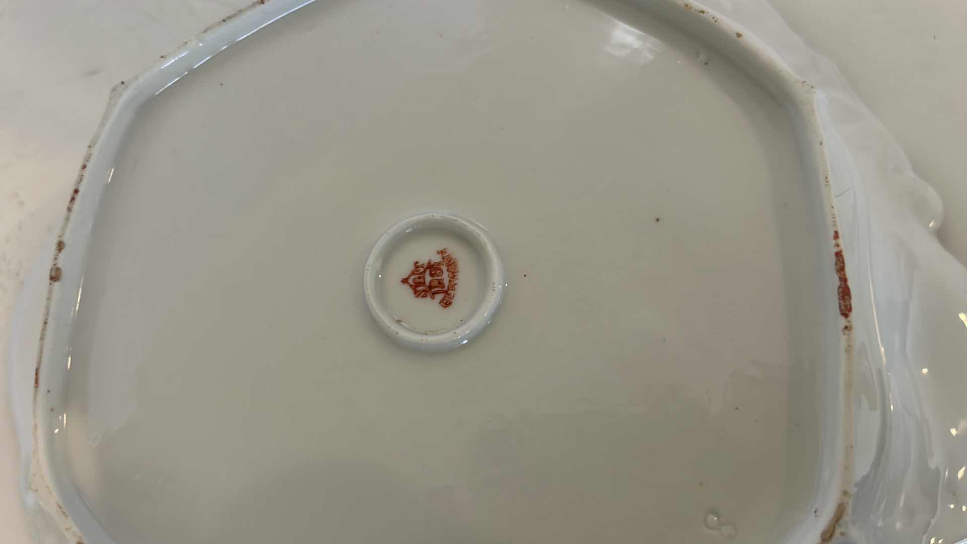 Photo 1 of ANTIQUE RS PRUSSIA DOGWOOD MOLDED BOWL 10 1/2” x H2 1/2”