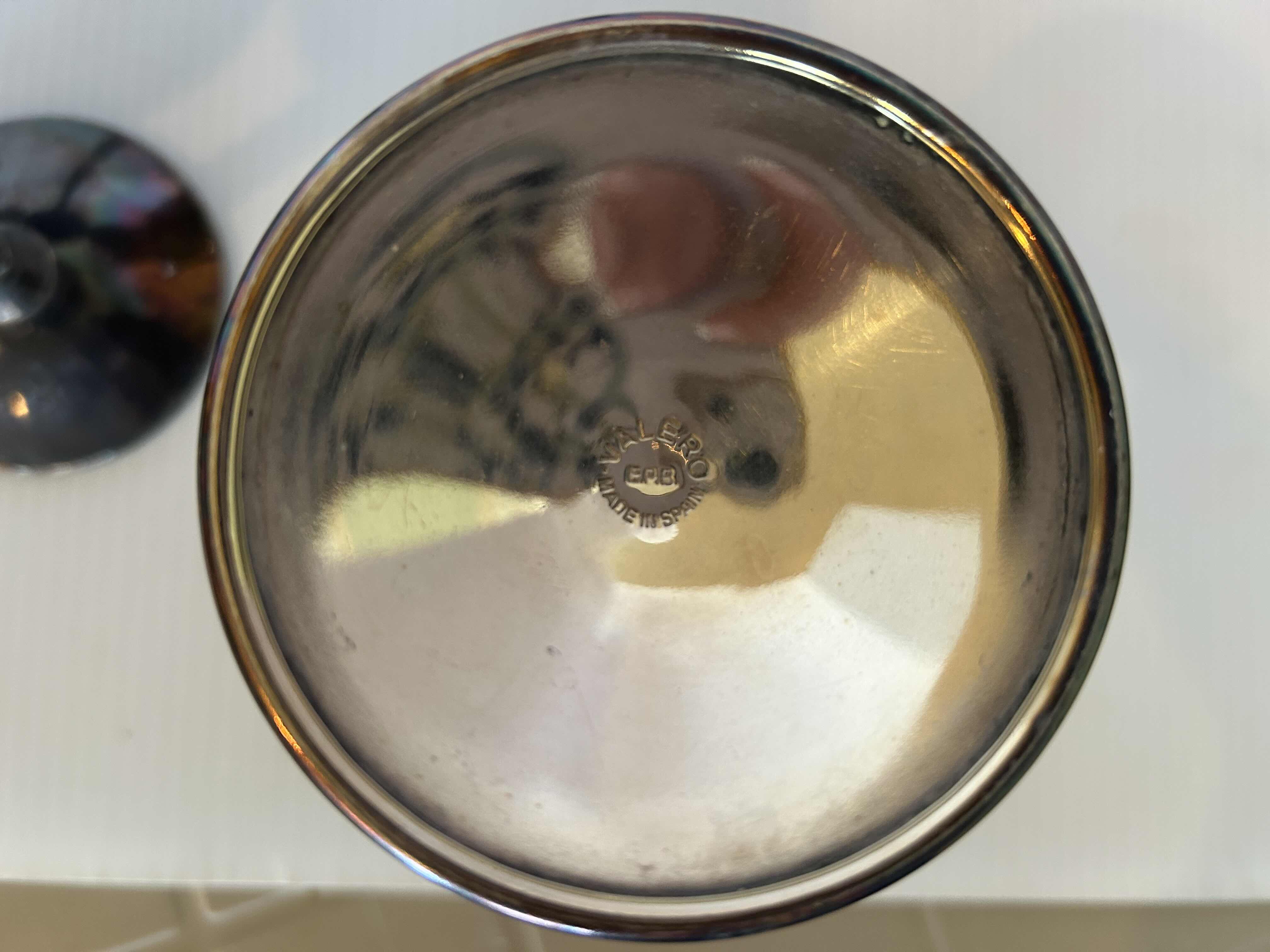 Photo 1 of 6- VINTAGE F.B. ROGERS SILVERPLATE CHAMPAGNE GOBLETS