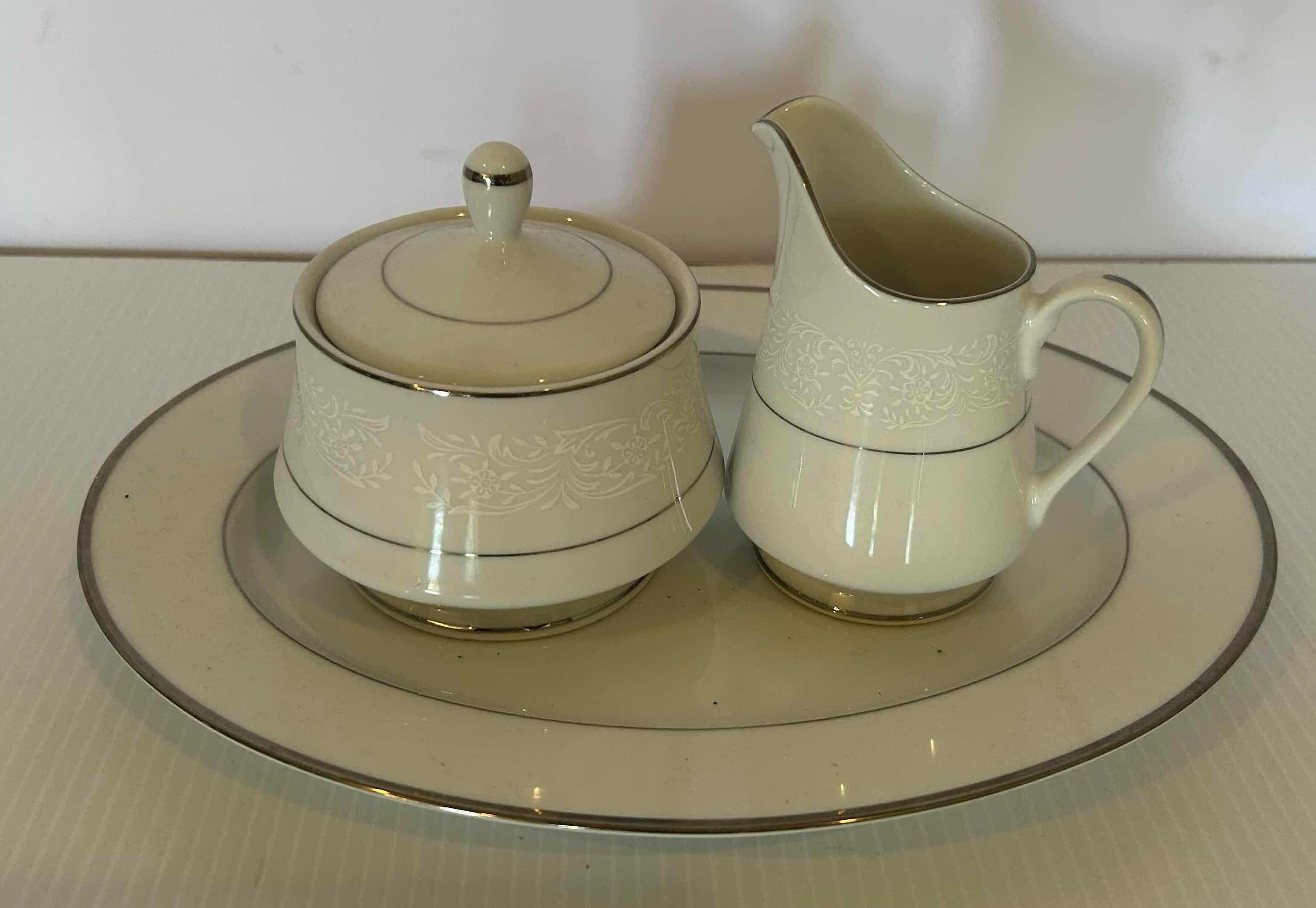 Photo 1 of PREMIER BONE CHINA CREAMER SUGAR BOWL SMALL OVAL PLATE