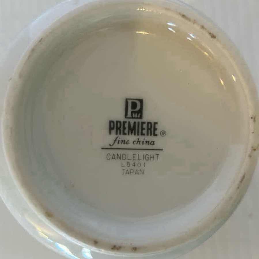 Photo 1 of PREMIER BONE CHINA CREAMER SUGAR BOWL SMALL OVAL PLATE