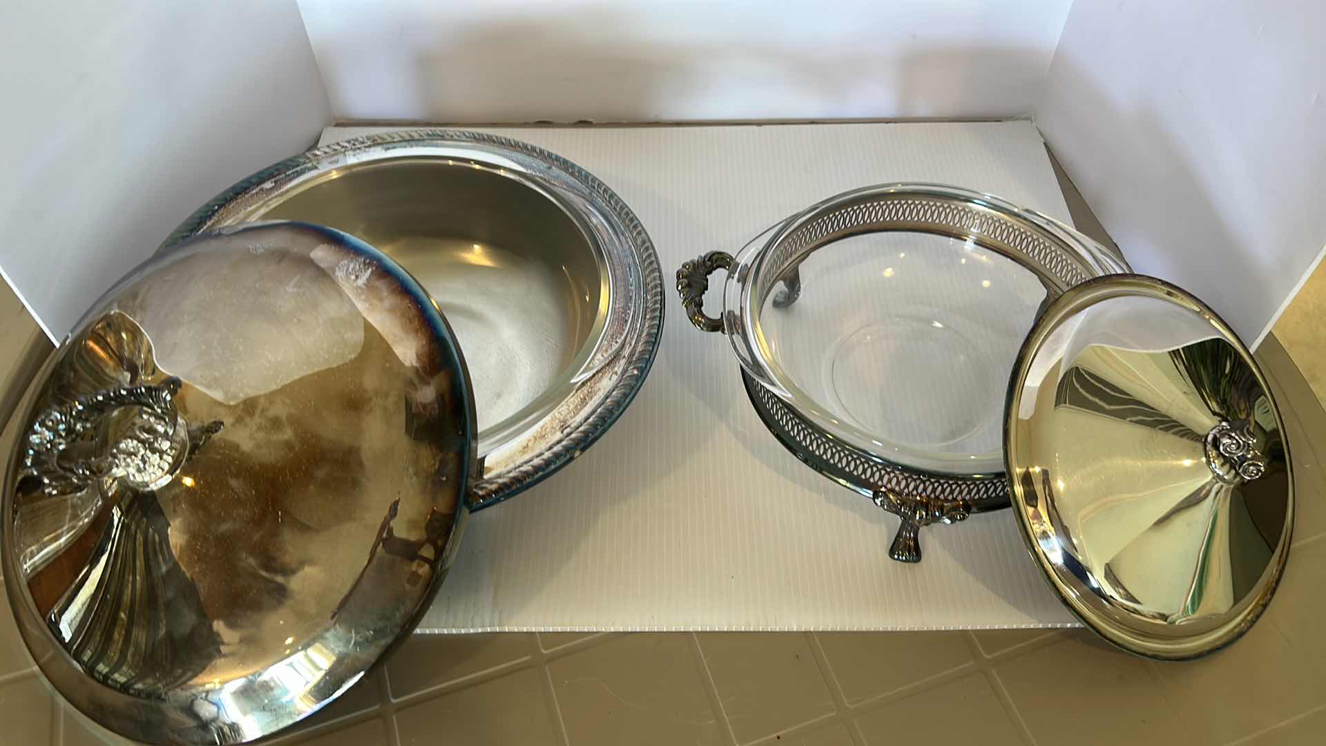 Photo 1 of VINTAGE F. B. ROGERS  SILVER PLATE LIDDED SERVING DISH