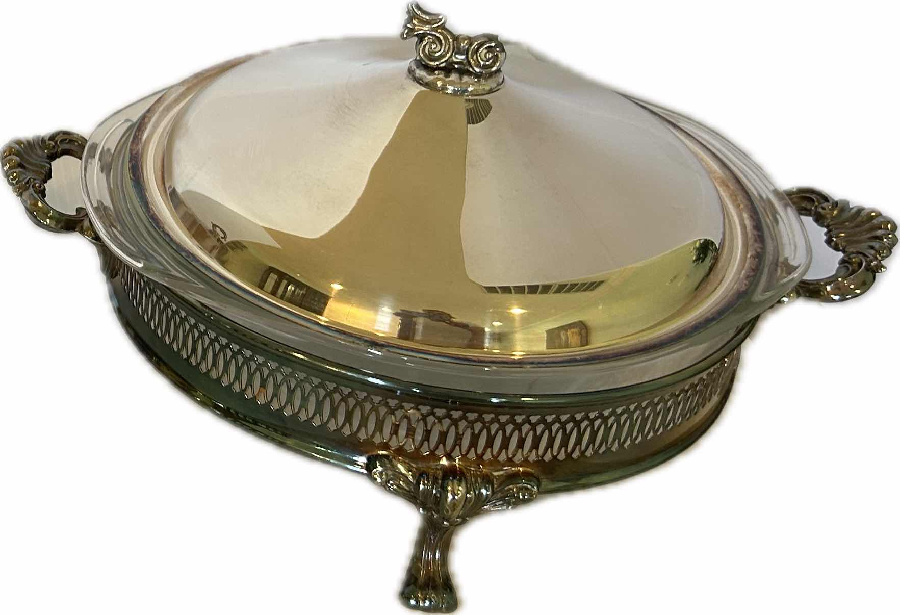 Photo 1 of VINTAGE F. B. ROGERS  SILVER PLATE LIDDED SERVING DISH