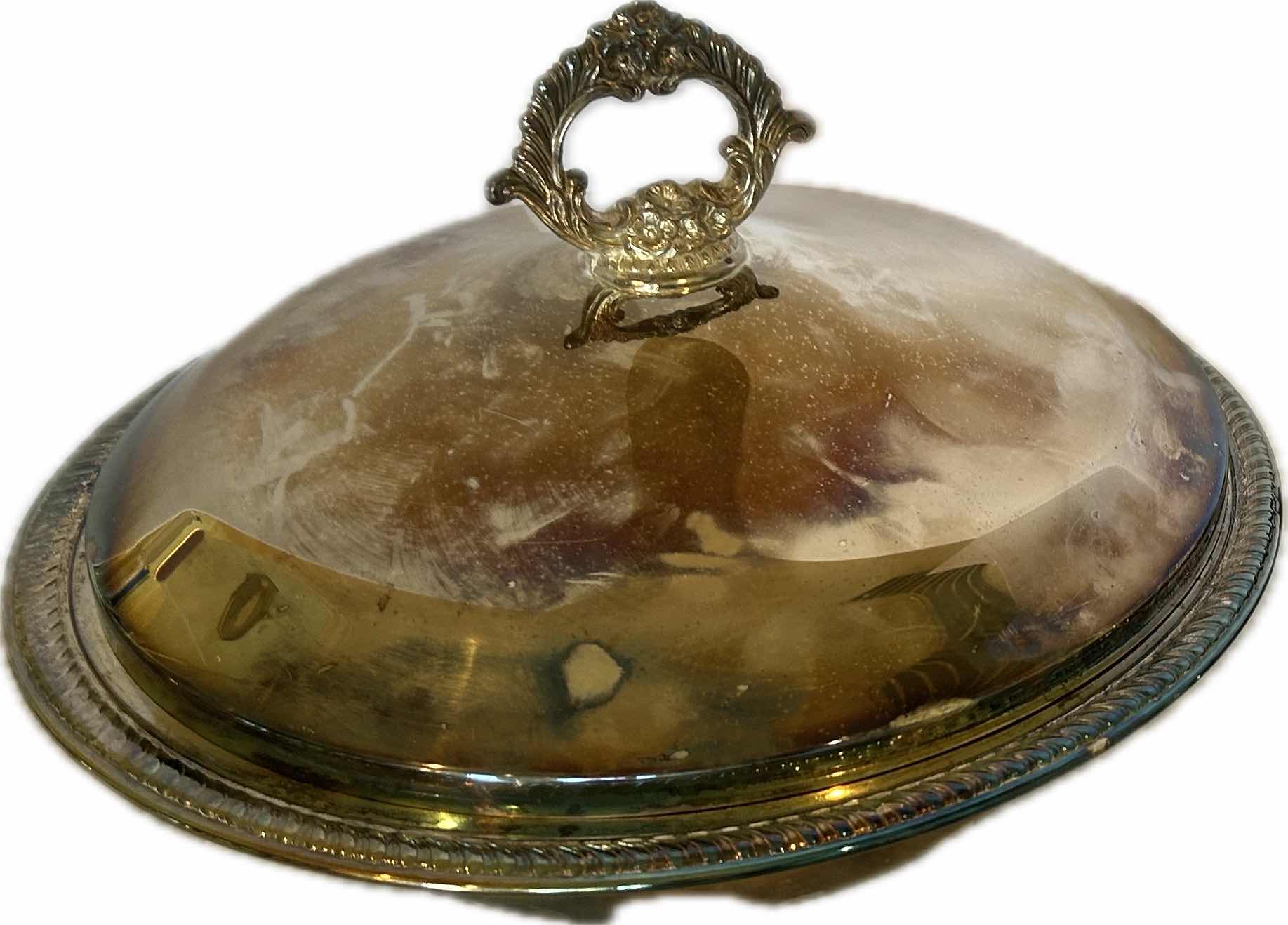 Photo 1 of VINTAGE F. B. ROGERS  SILVER PLATE LIDDED SERVING DISH