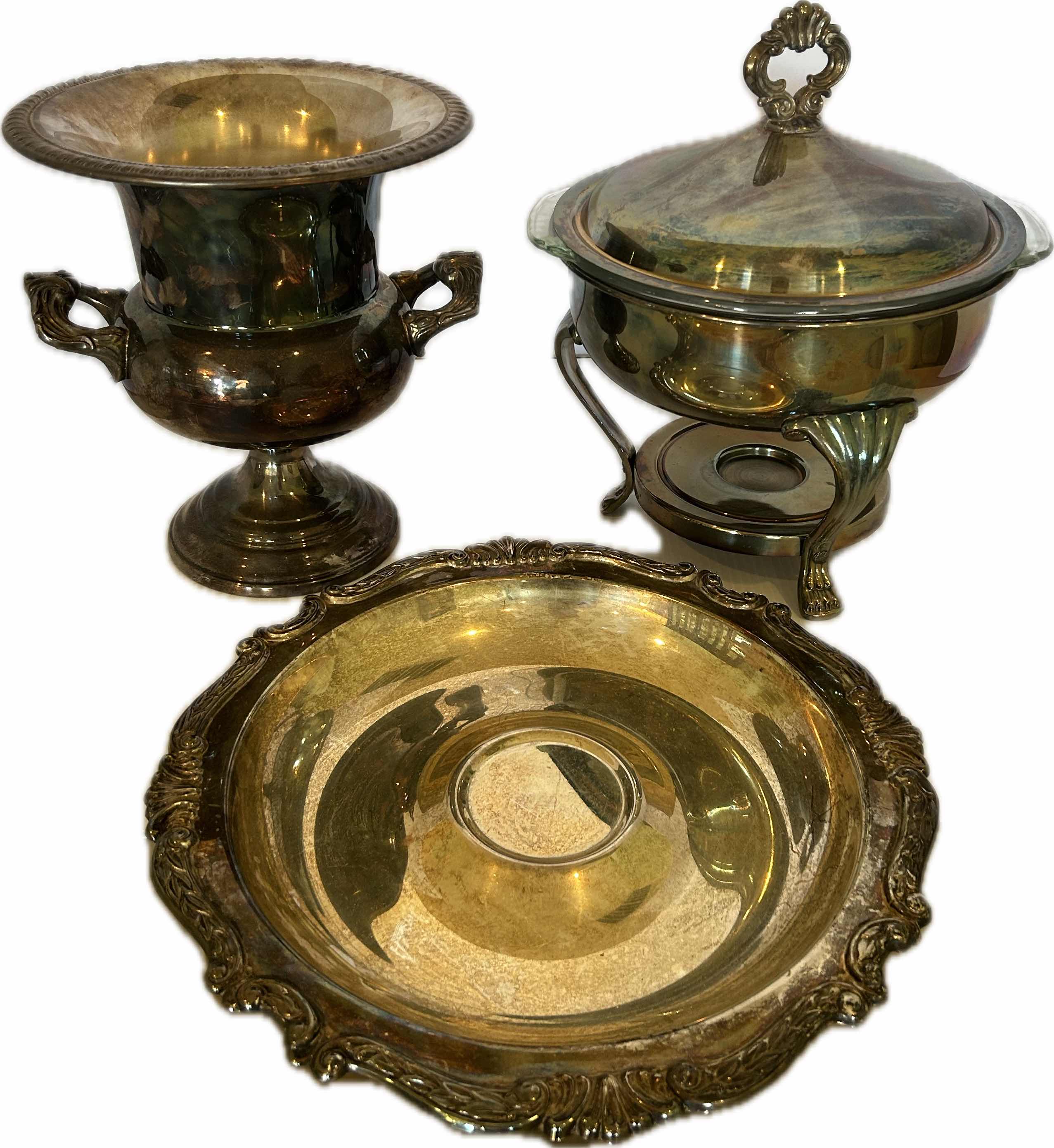 Photo 1 of 3- SILVER PLATED SERVING DISHES