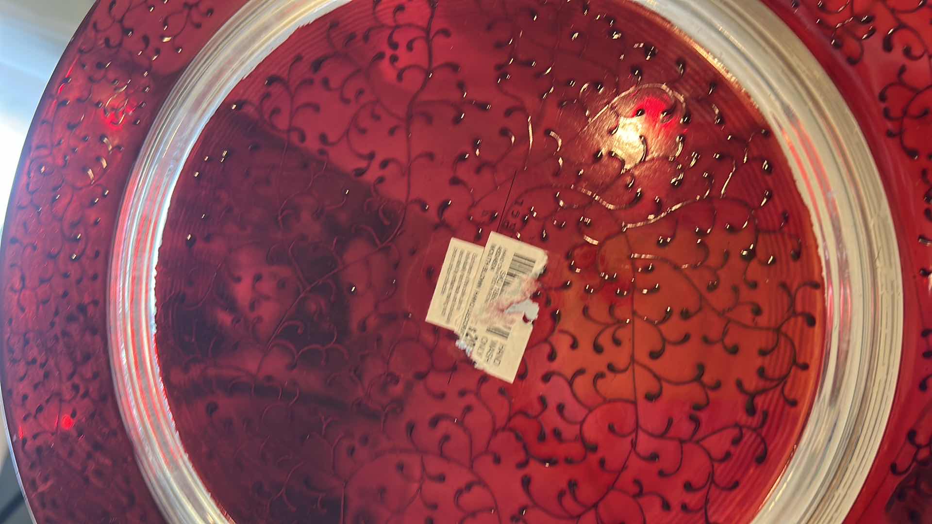 Photo 1 of RED AND WHITE HOME DECOR ASSORTMENT (VASE H 15”, $45 FROM PIER1)