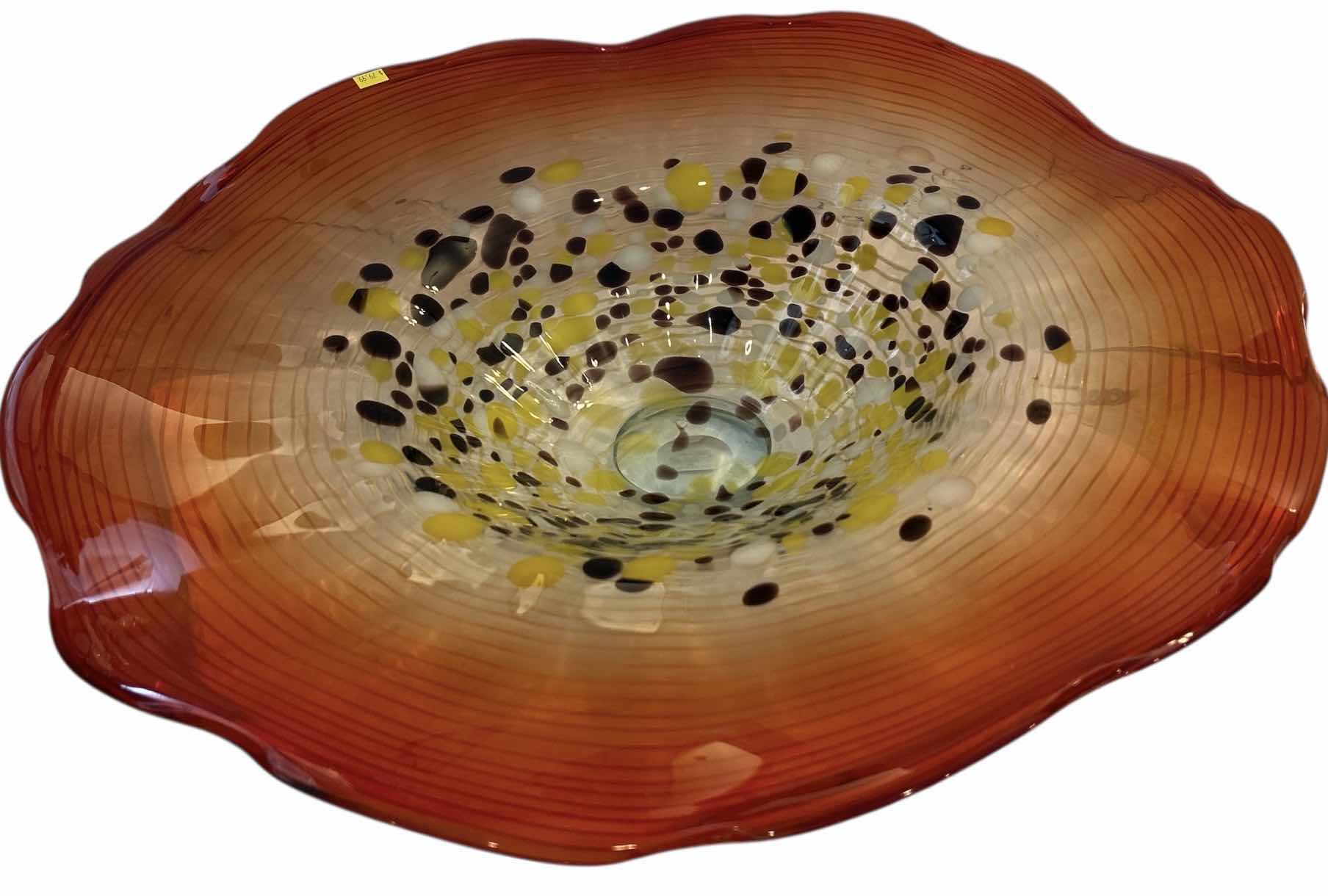 Photo 1 of COLORED GLASS BOWL 25” x 4”