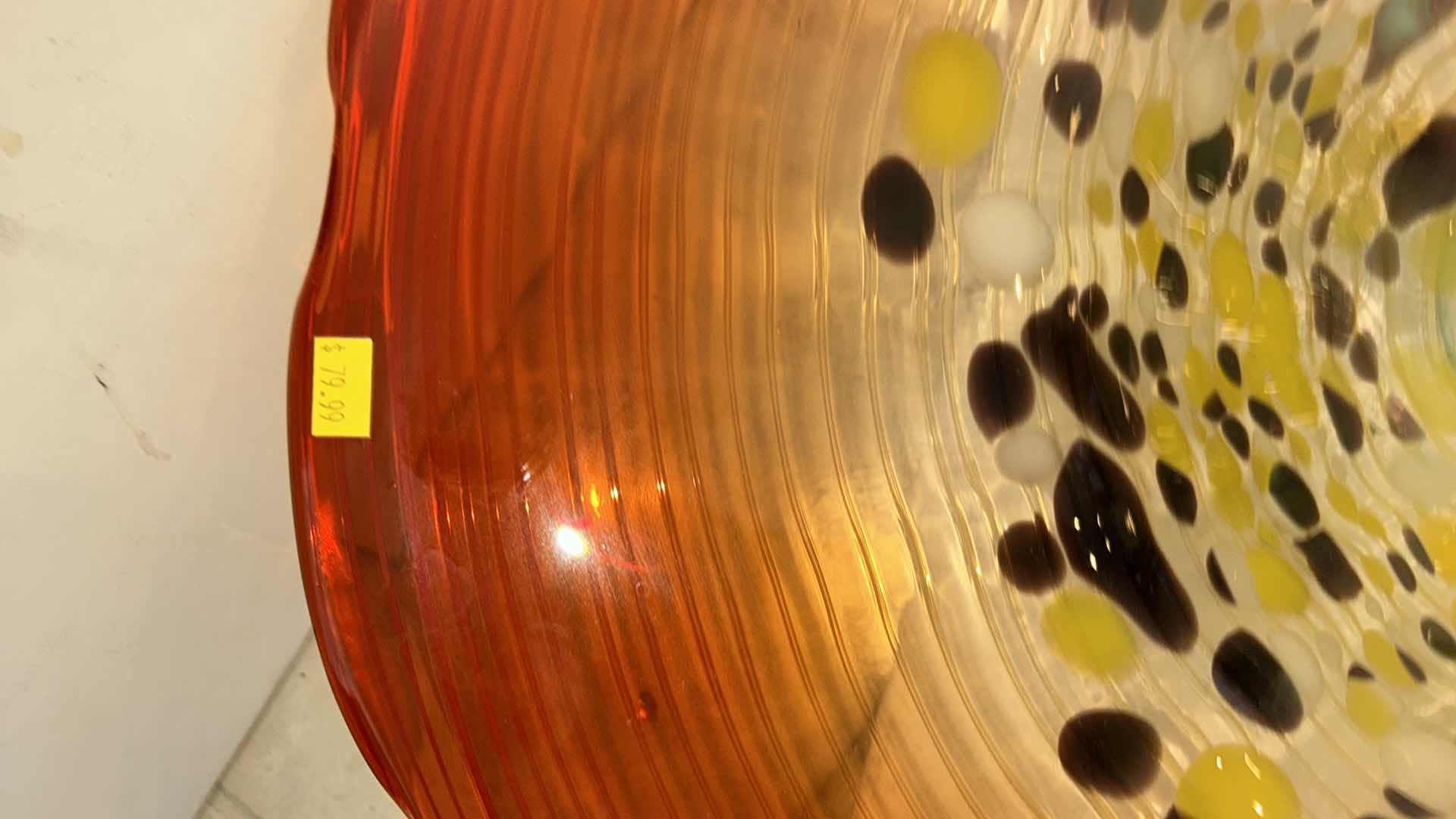 Photo 1 of COLORED GLASS BOWL 25” x 4”