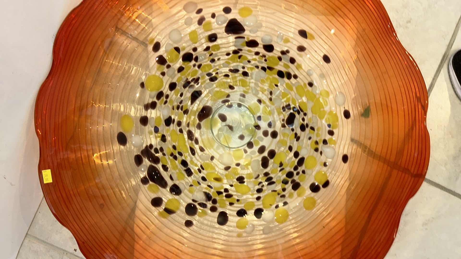Photo 1 of COLORED GLASS BOWL 25” x 4”