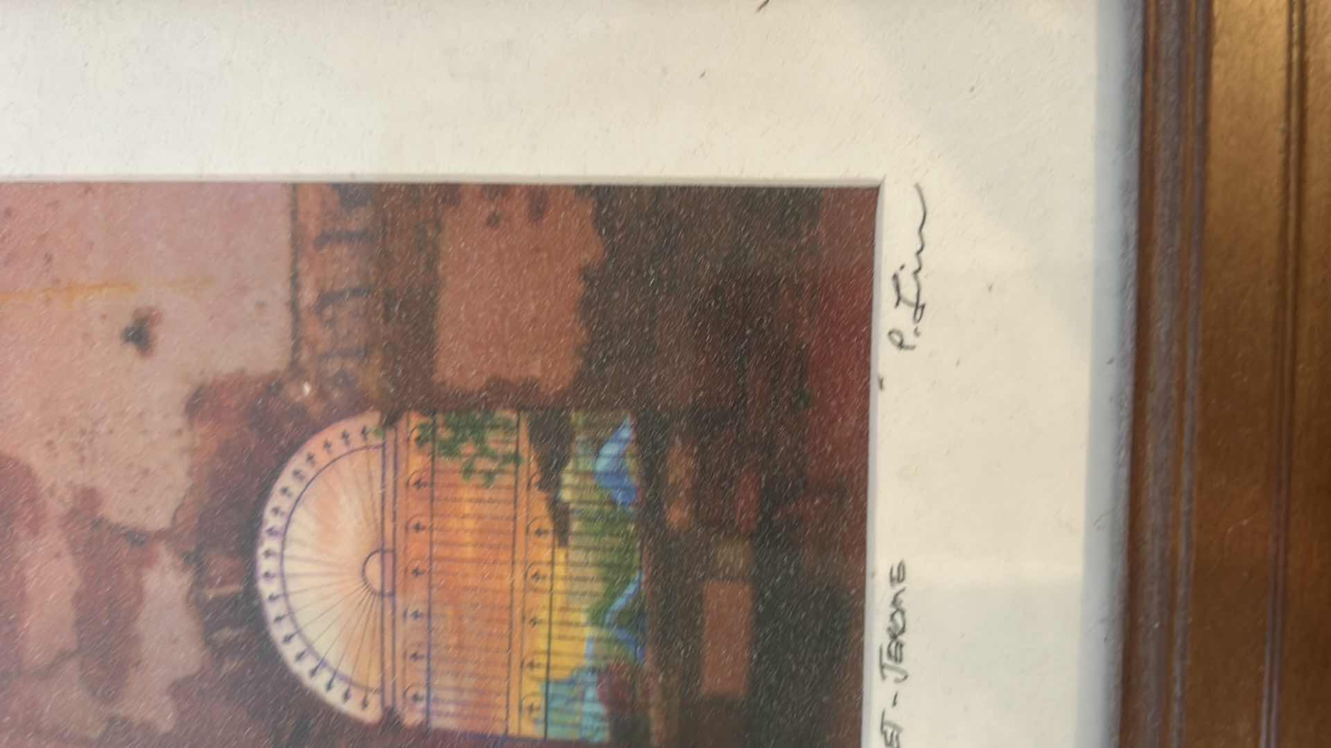 Photo 1 of WOOD FRAMED "BARTLETT HOTEL SUNSET- JEROME" BY ARTIST P. LIN 11" X 13"