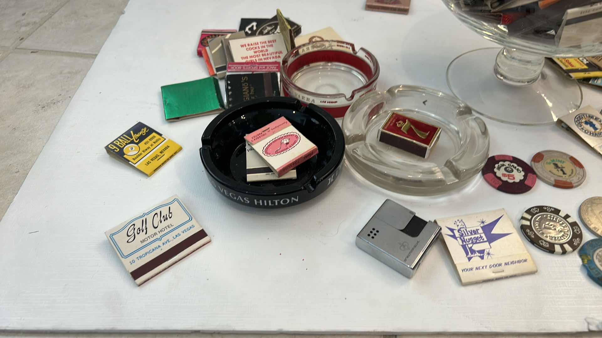Photo 1 of VINTAGE LAS VEGAS CHIPS, MATCHES AND ASHTRAYS