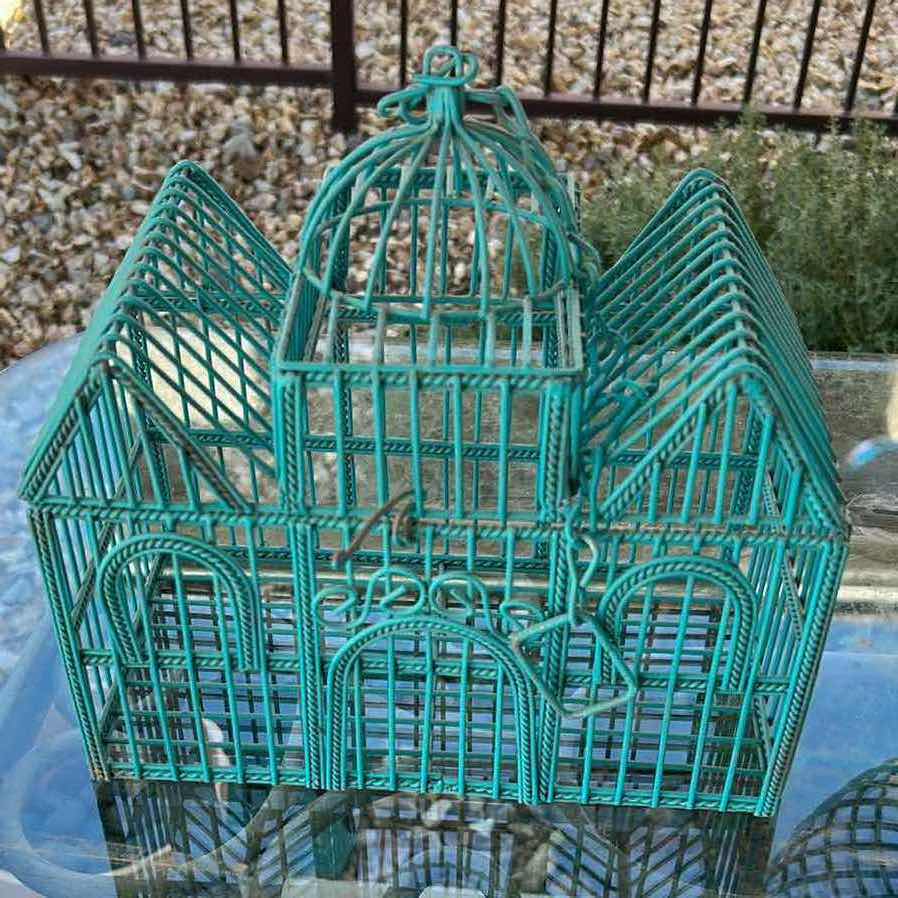Photo 1 of 2 DECORATIVE TURQUOISE ORNATE BIRDCAGES KNOME