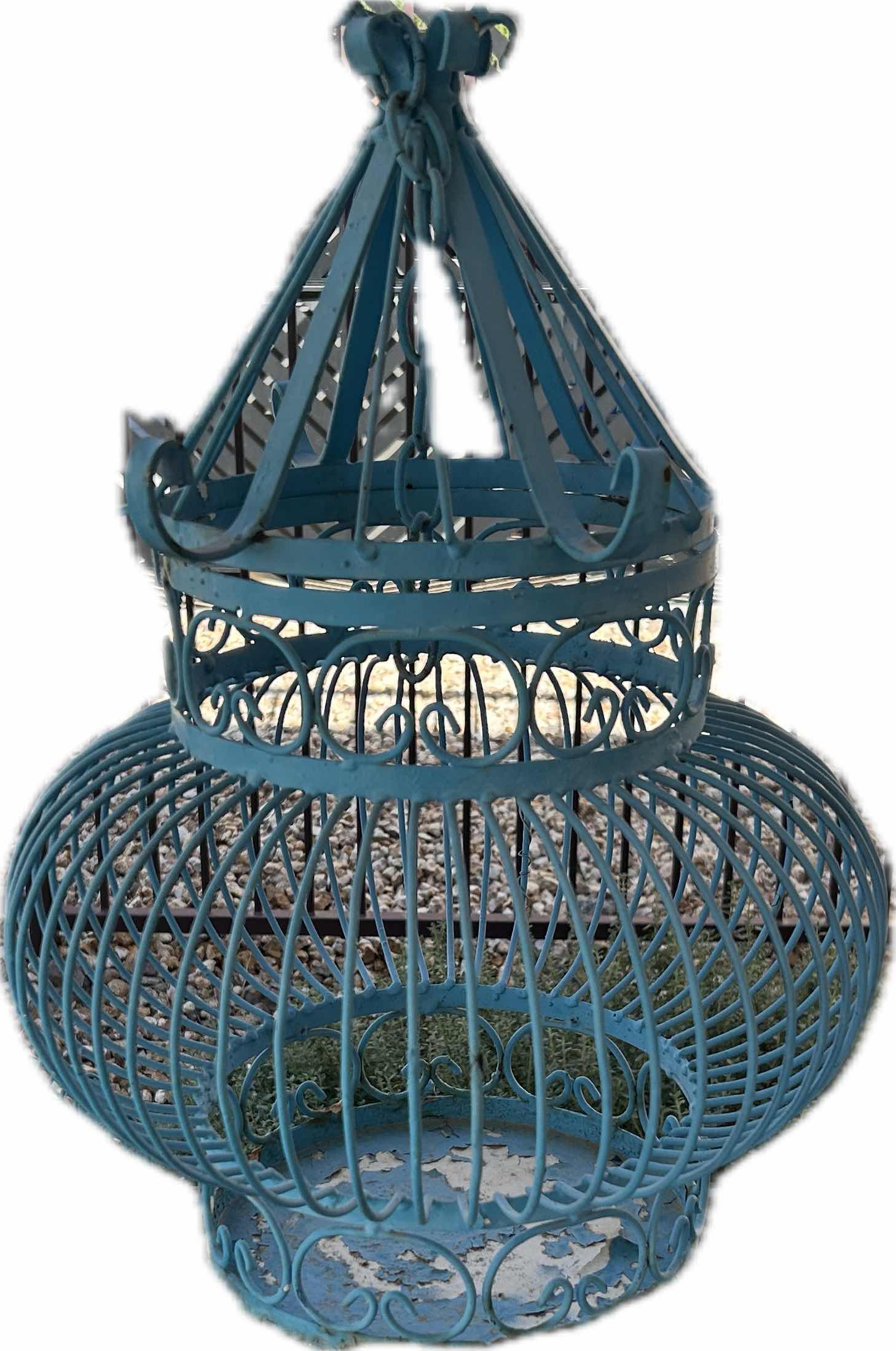 Photo 1 of 2 DECORATIVE TURQUOISE ORNATE BIRDCAGES KNOME