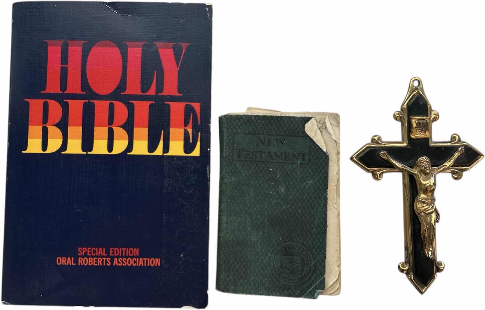 Photo 1 of 2 BIBLES AND 1 CRUCIFIX