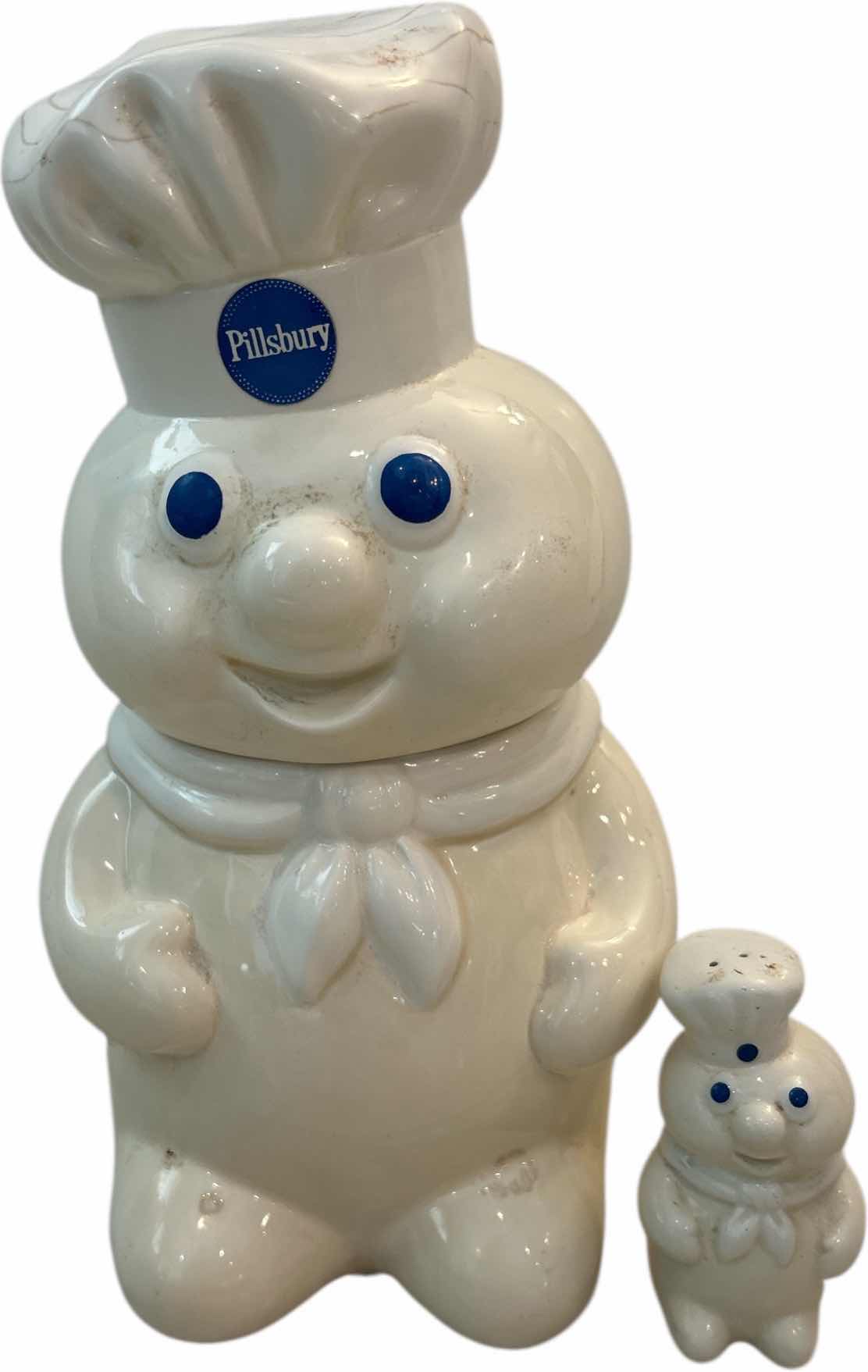 Photo 1 of PILLSBURY DOUGHBOY COOKIE JAR AND SALT SHAKER