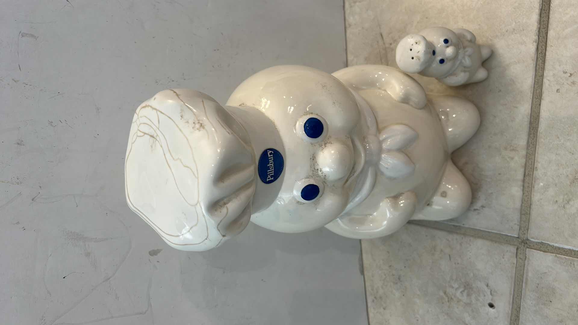 Photo 1 of PILLSBURY DOUGHBOY COOKIE JAR AND SALT SHAKER